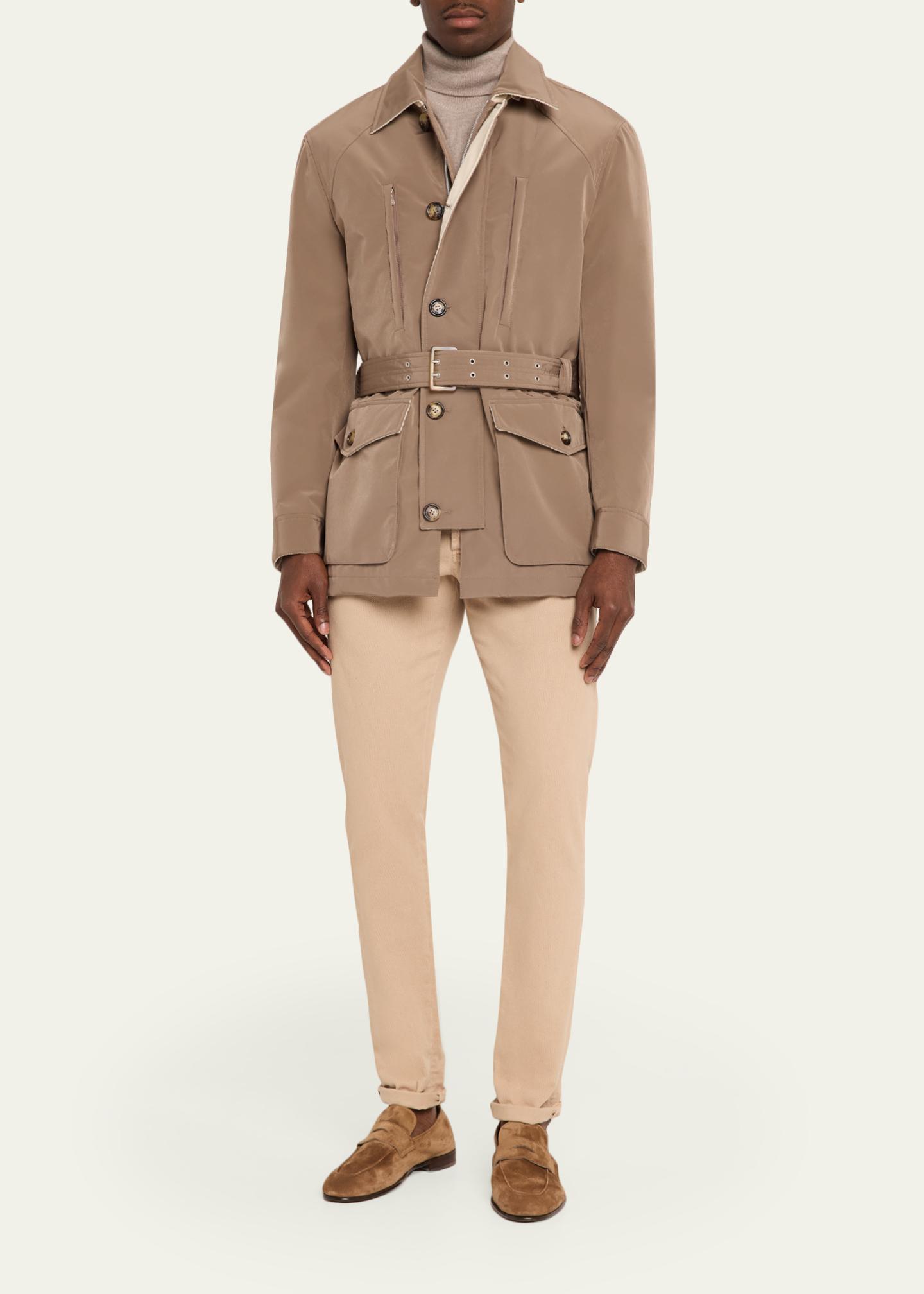 Brunello Cucinelli Men's Water-Resistant Padded Safari Jacket with