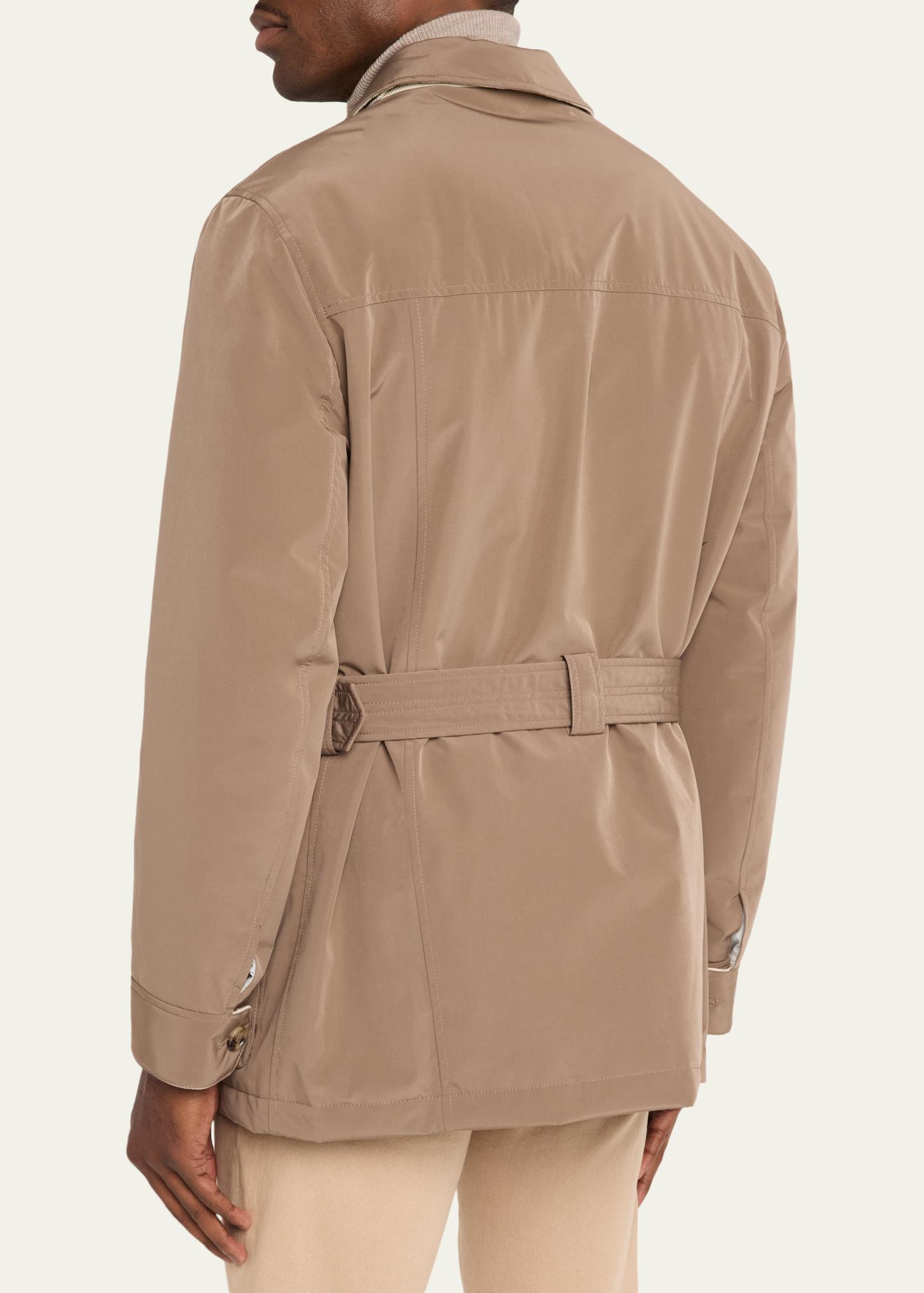 Brunello Cucinelli Men's Water-Resistant Padded Safari Jacket with