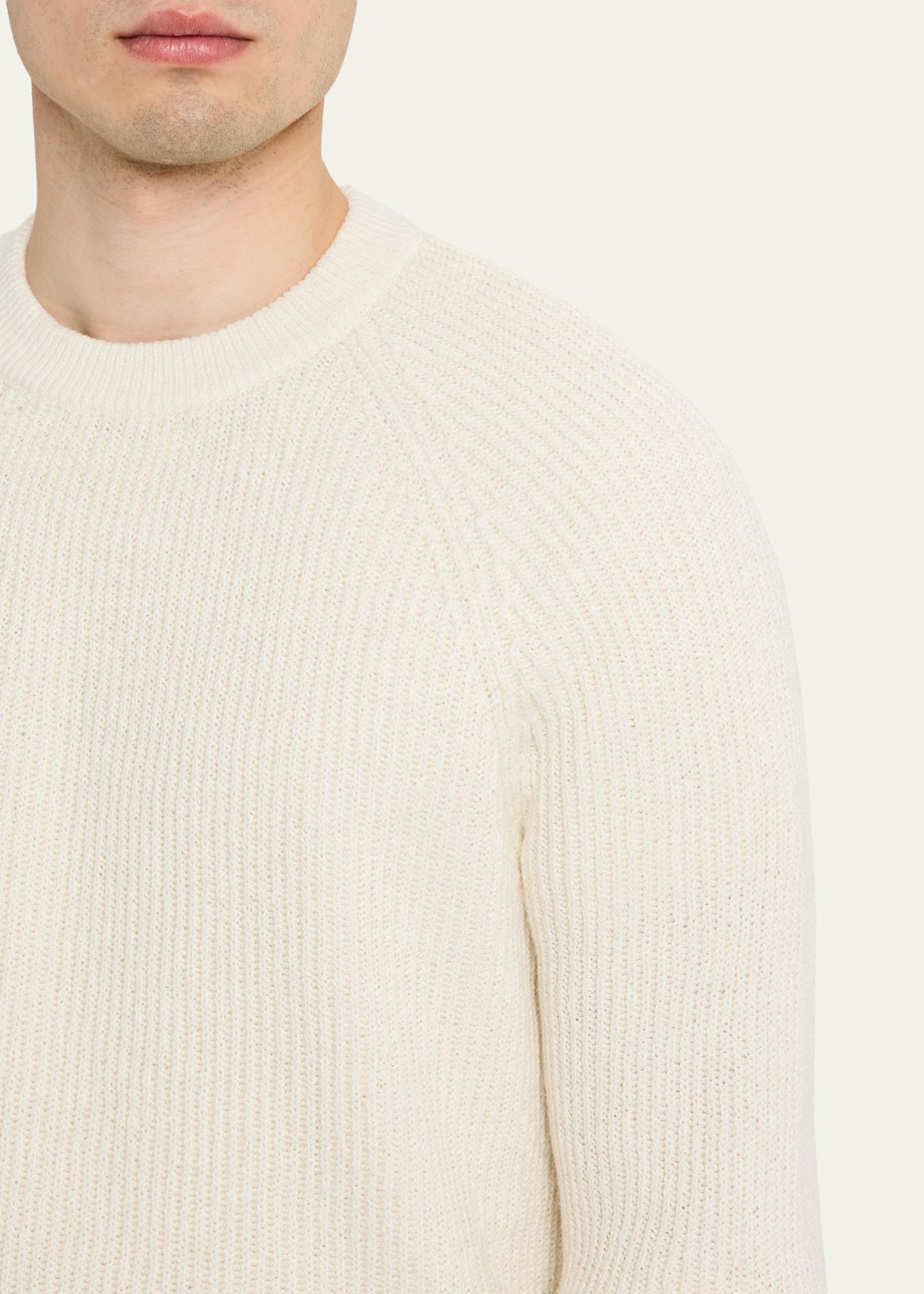 Brunello Cucinelli Men's Cotton Rib Crewneck Sweater - Bergdorf