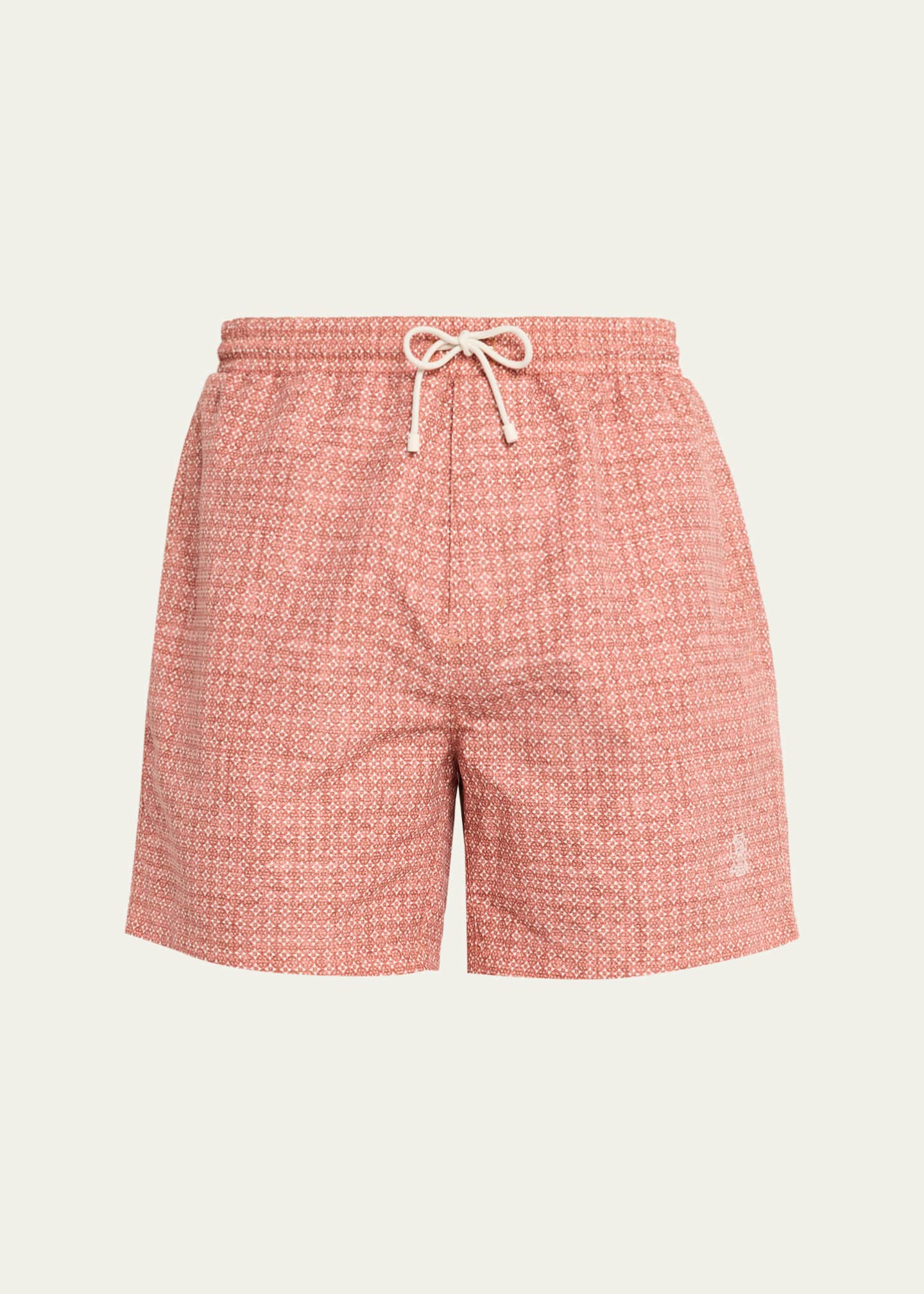 Brunello Cucinelli Men's Flower-Print Nylon Swim Shorts - Bergdorf
