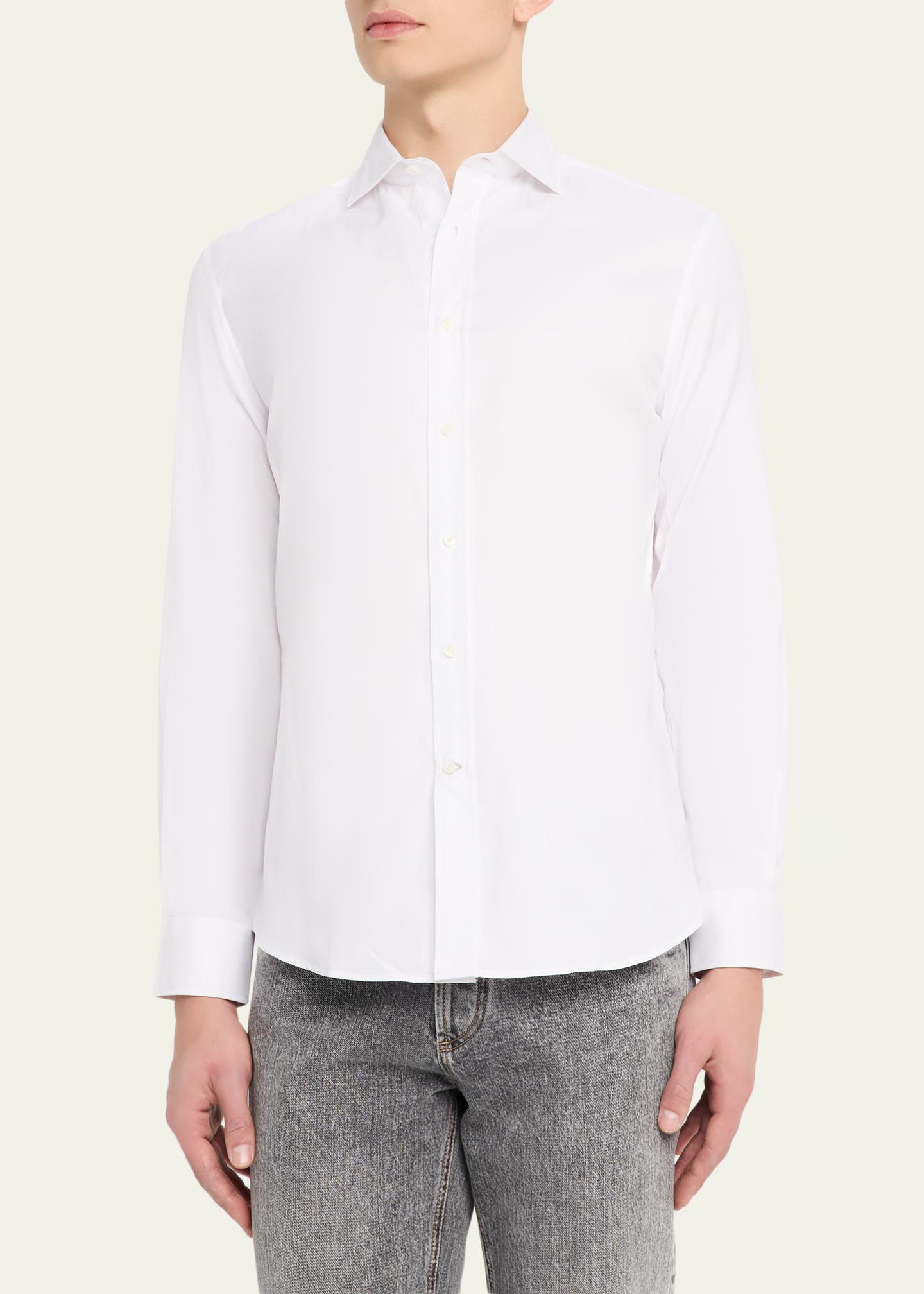 BRUNELLO CUCINELLI コットン BDシャツ M Brunello Cucinelli Men's Solid Cotton Classic Fit Button-Down