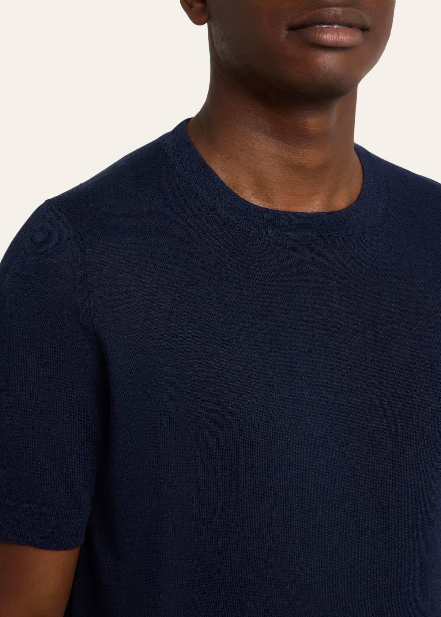 Brunello Cucinelli Men's Linen and Cotton Knit Short-Sleeve