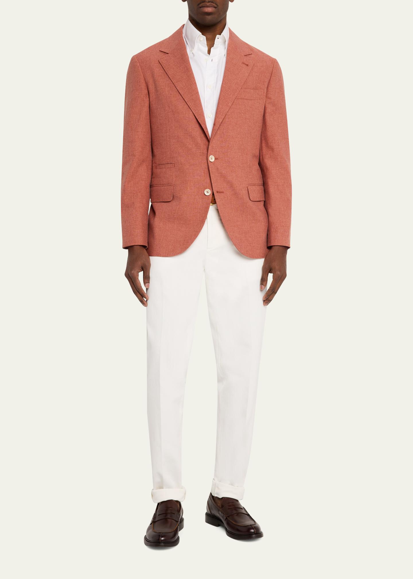 Brunello Cucinelli Men's Wool, Cotton and Silk Two-Button Blazer