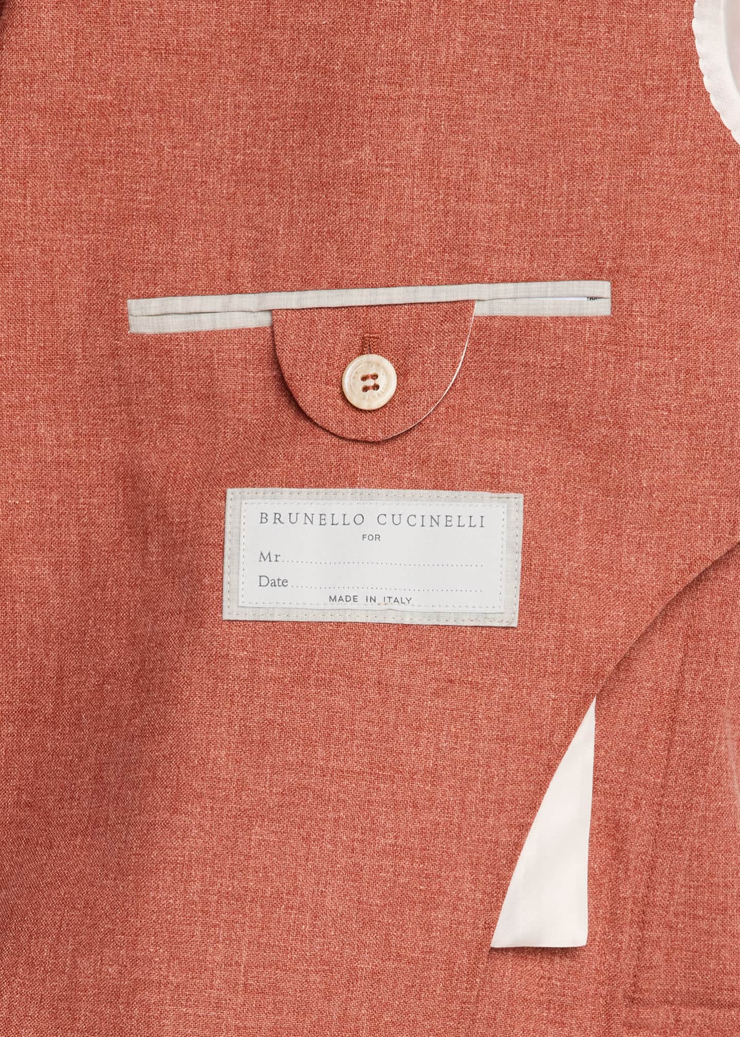 Brunello Cucinelli Men's Wool, Cotton and Silk Two-Button Blazer