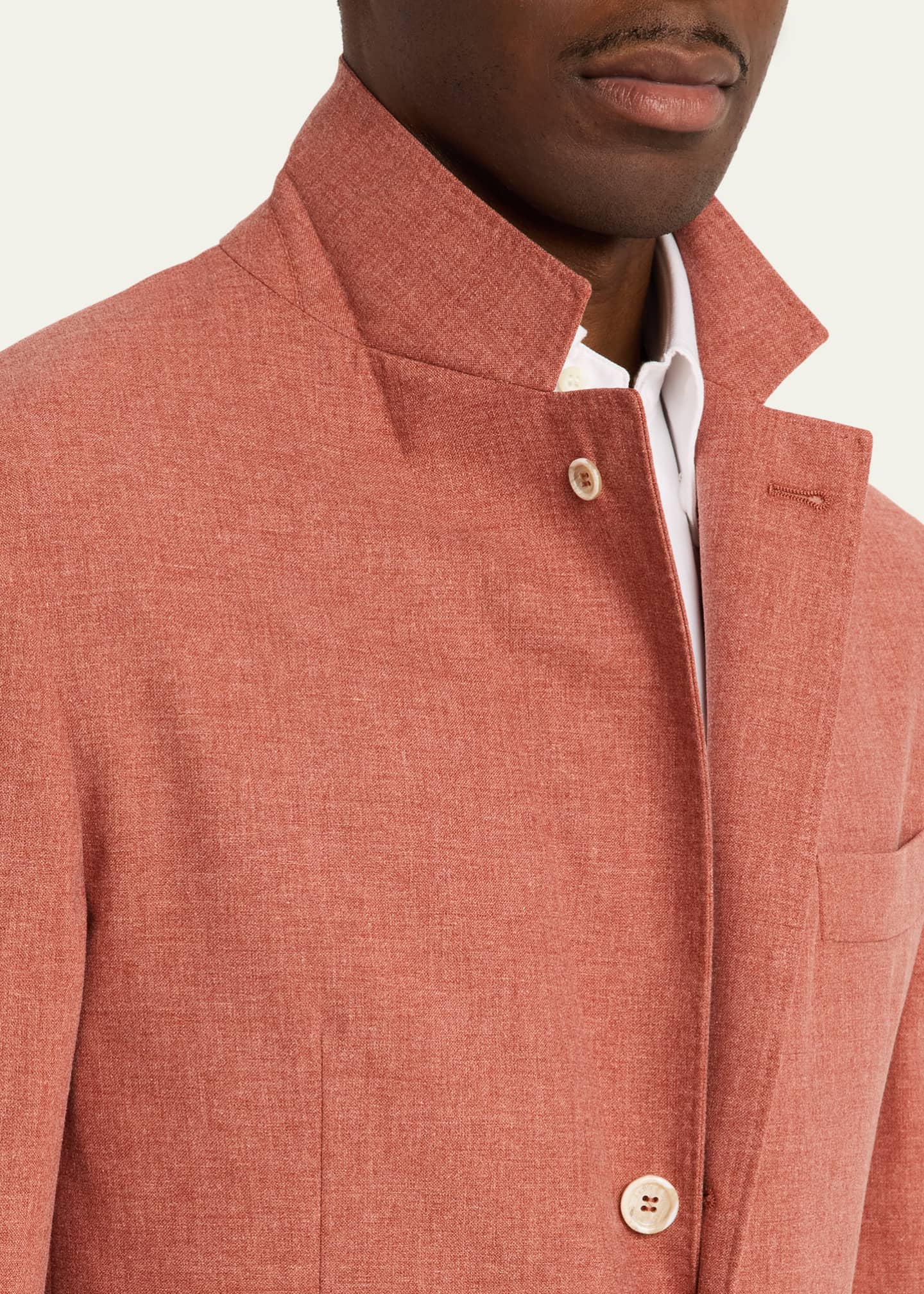 Brunello Cucinelli Men's Wool, Cotton and Silk Two-Button Blazer