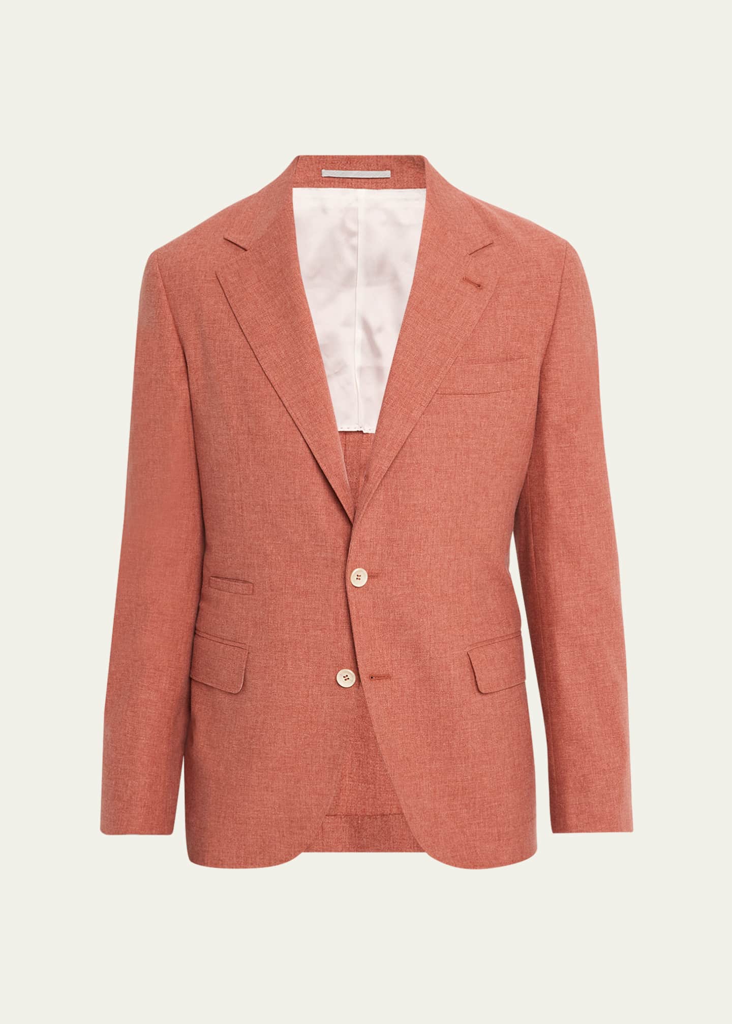 Brunello Cucinelli Men's Wool, Cotton and Silk Two-Button Blazer