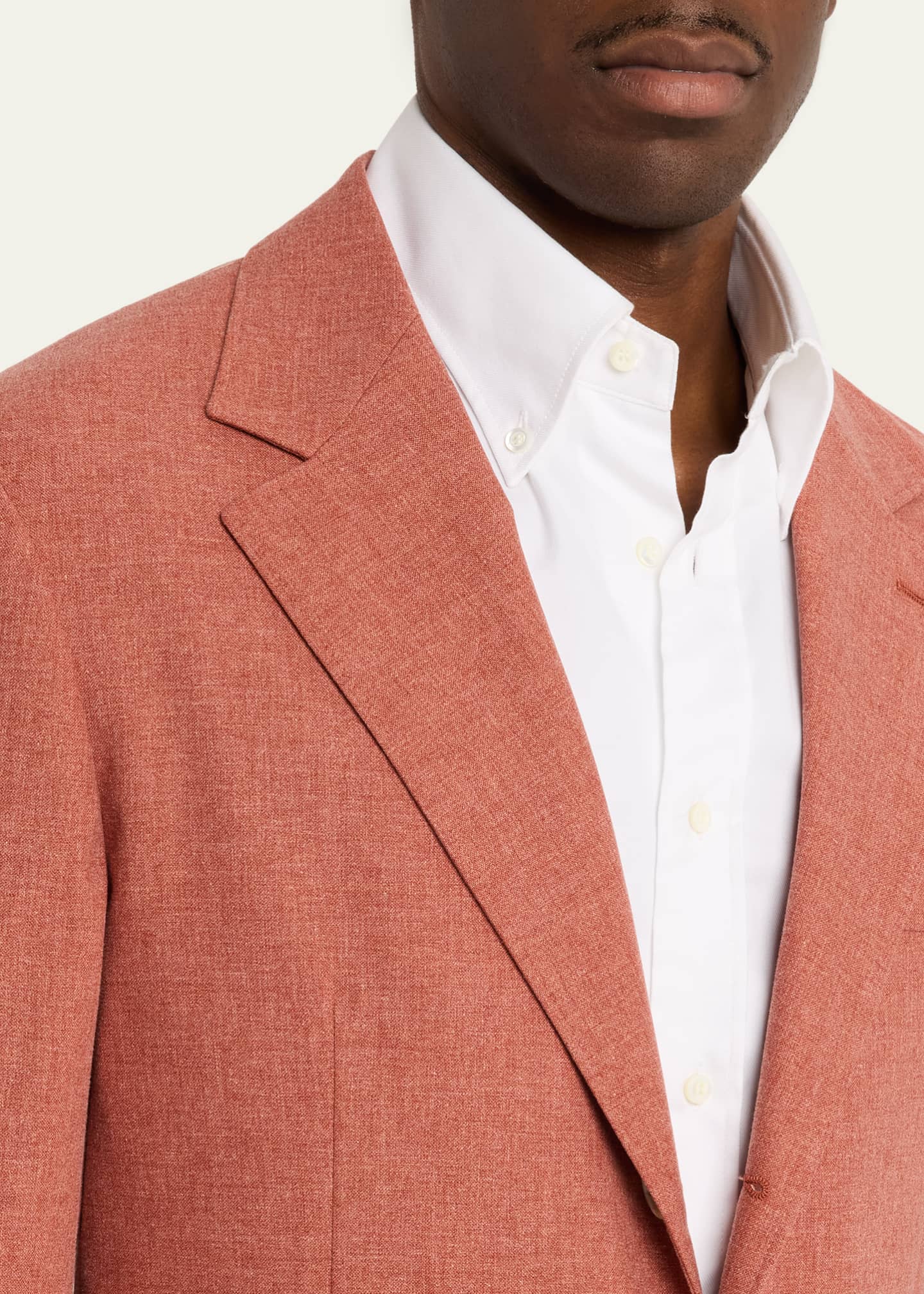 Brunello Cucinelli Men's Wool, Cotton and Silk Two-Button Blazer
