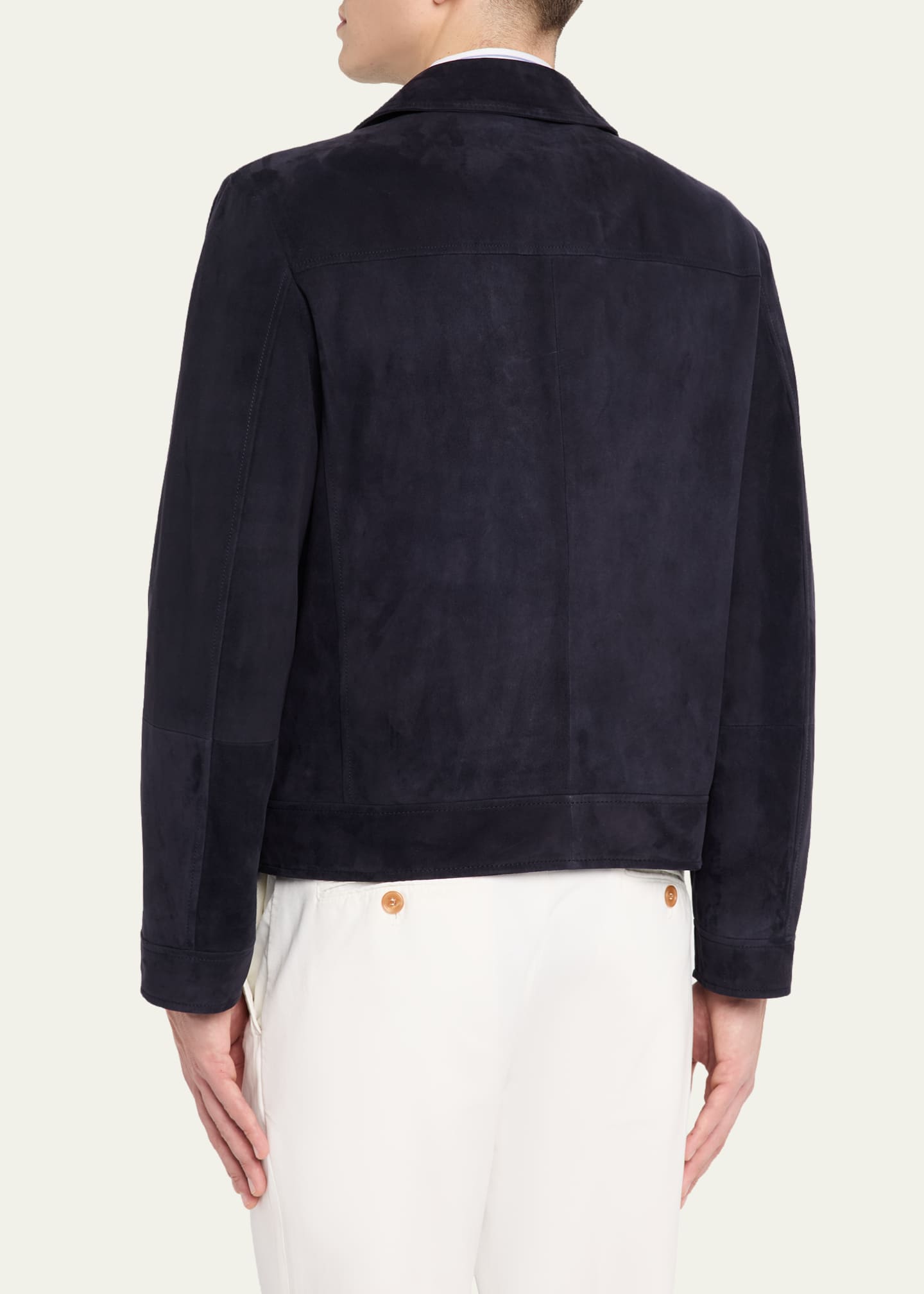 Brunello Cucinelli Men's Double-Breasted Leather Jacket - Bergdorf