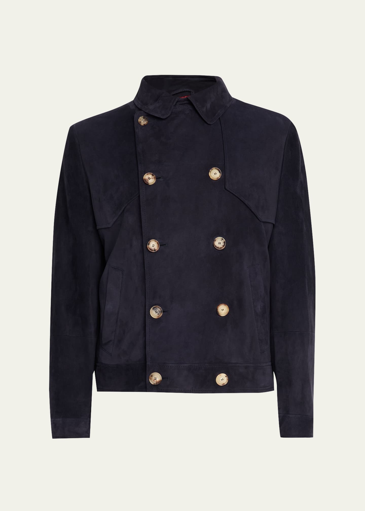 d*7様 BRUNELLO CUCINELLI ジャケット 6 Brunello Cucinelli Men's Double-Breasted Leather Jacket - Bergdorf