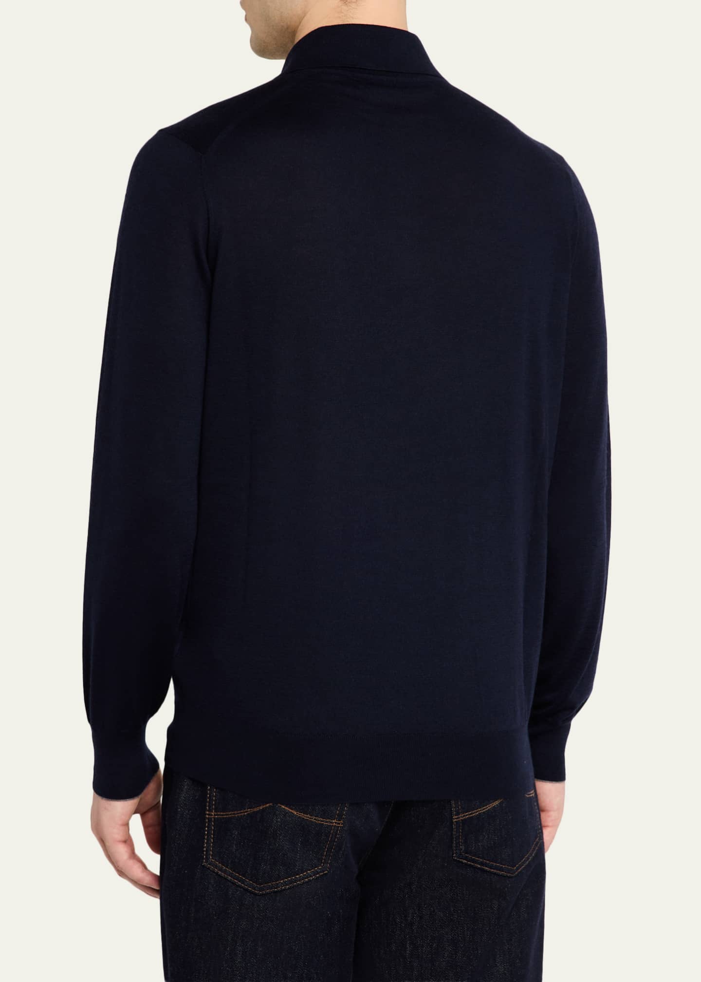Brunello Cucinelli Men's Cashmere Knit Polo Sweater - Bergdorf Goodman