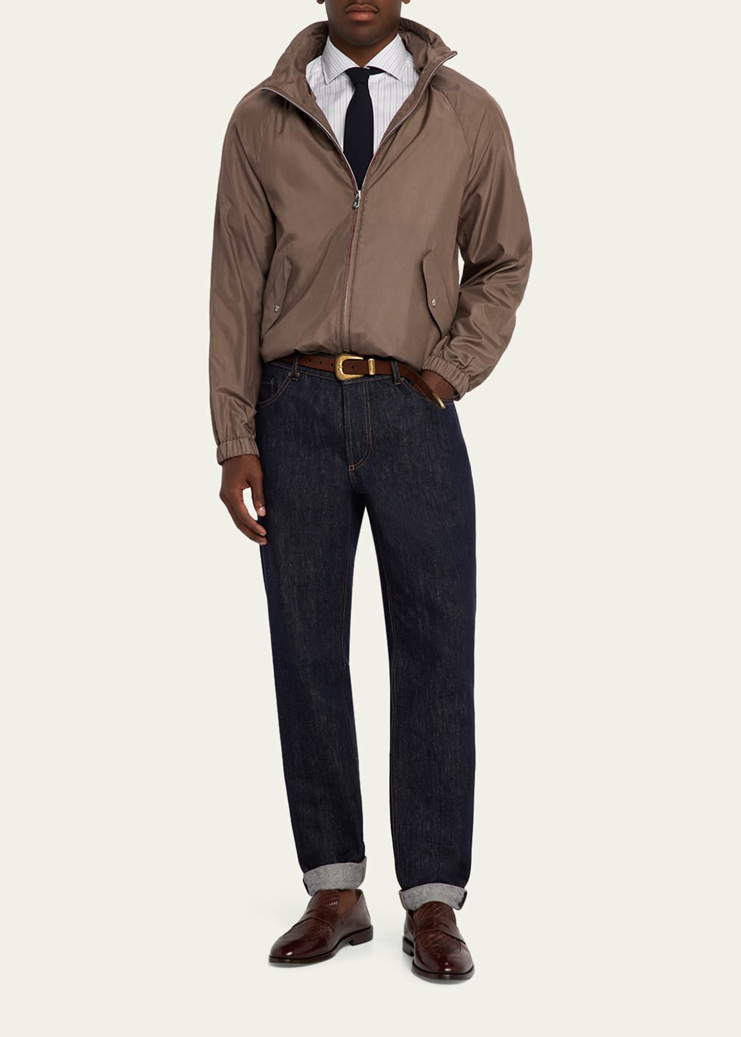 Brunello Cucinelli Men's Unlined Hooded Full-Zip Jacket - Bergdorf