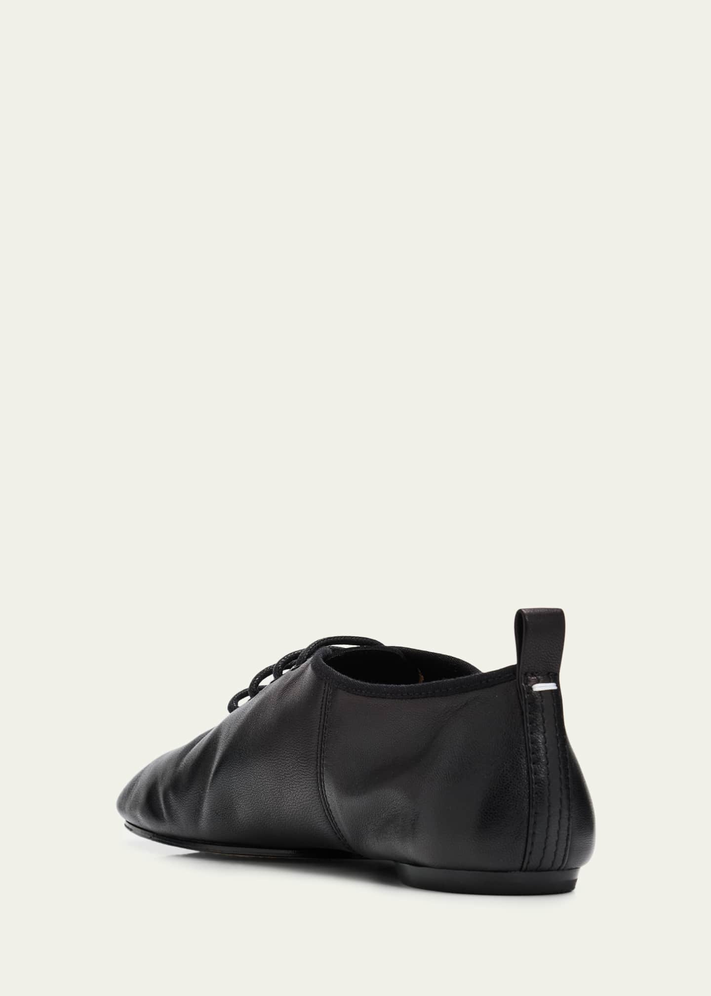 Maison Margiela Tabi Jazz Leather Lace-Up Flats - Bergdorf Goodman