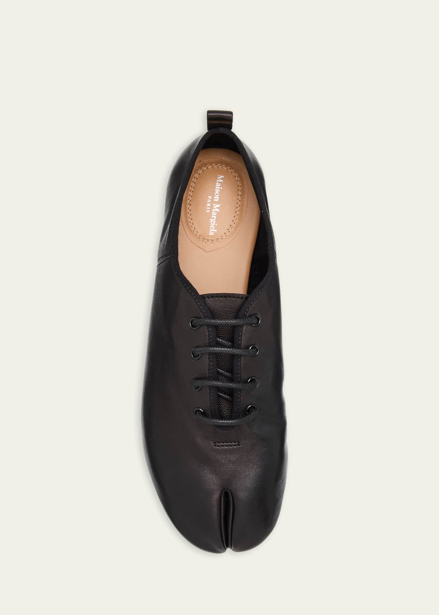 Maison Margiela Tabi Jazz Leather Lace-Up Flats - Bergdorf Goodman