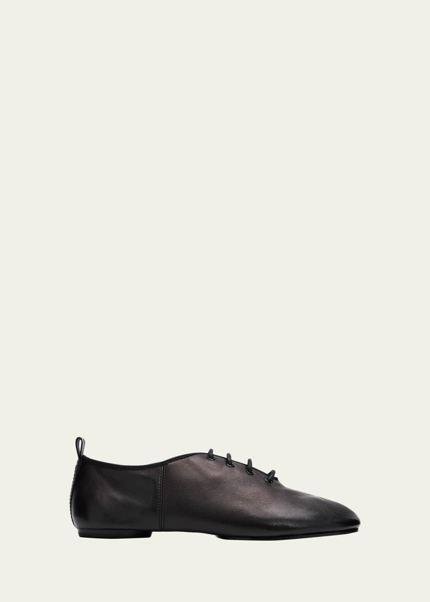 Maison Margiela Tabi Jazz Leather Lace-Up Flats - Bergdorf Goodman