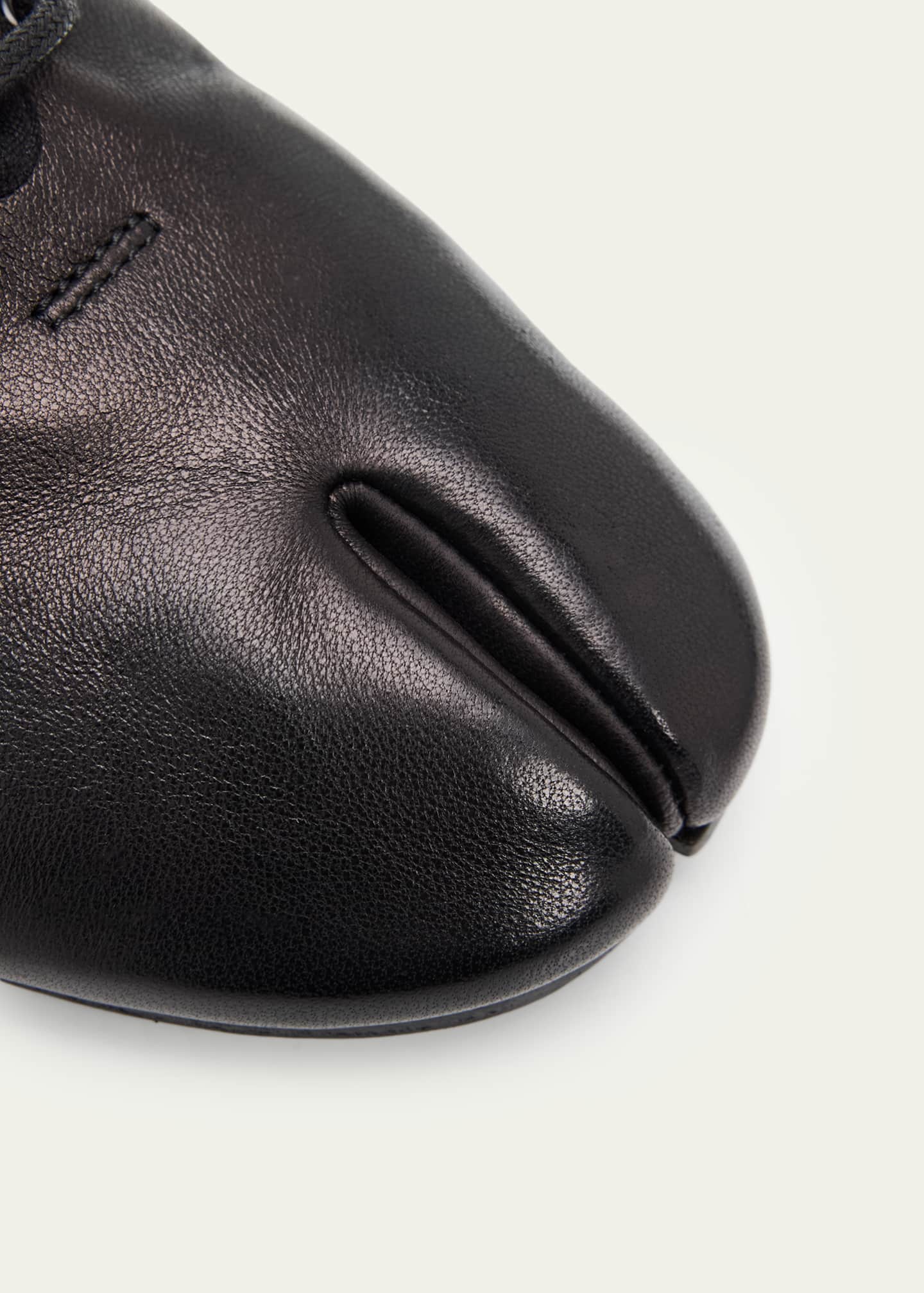 Maison Margiela Tabi Jazz Leather Lace-Up Flats - Bergdorf Goodman