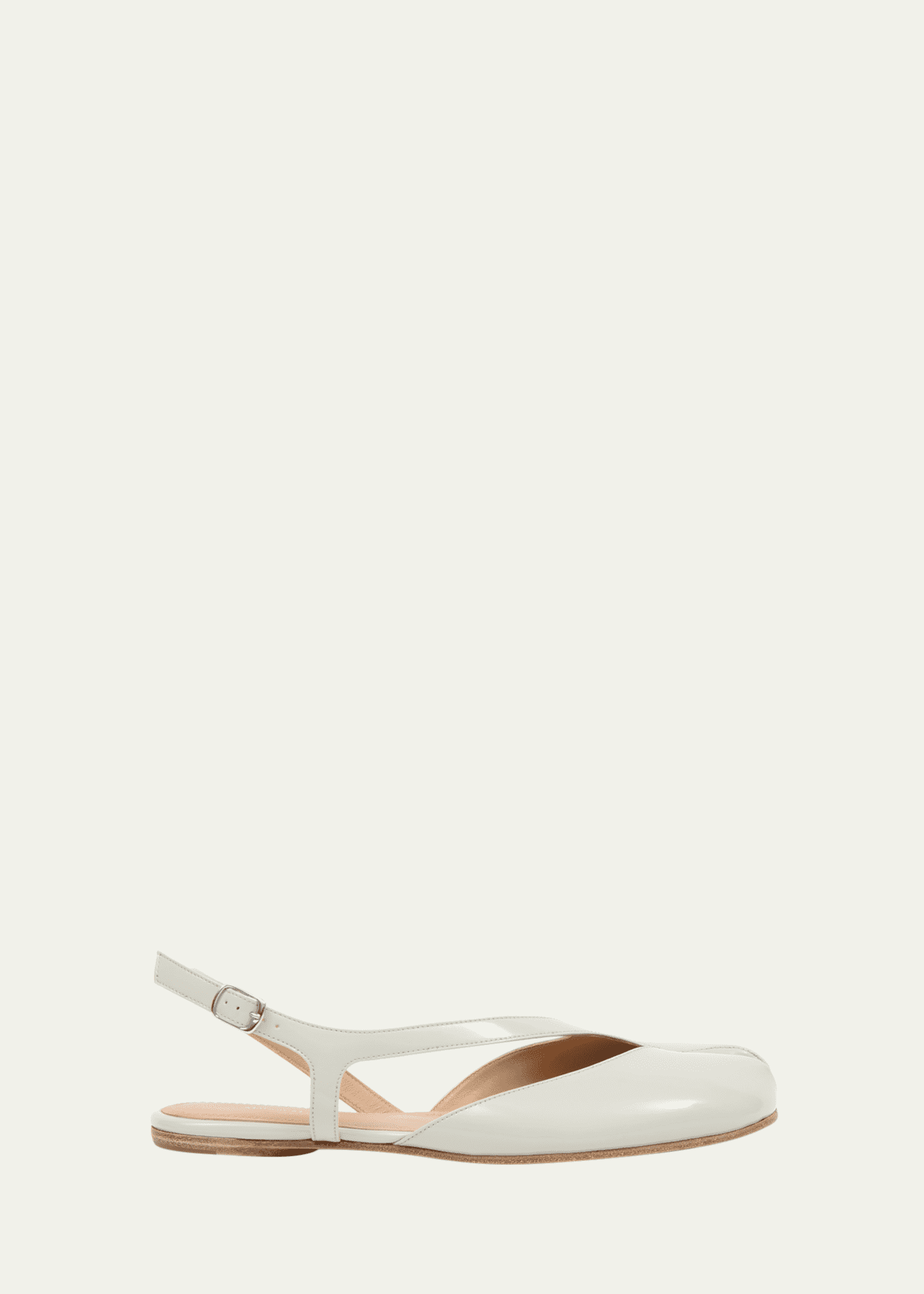 Maison Margiela Tabi Leather Split-Toe Slingback Flats - Bergdorf