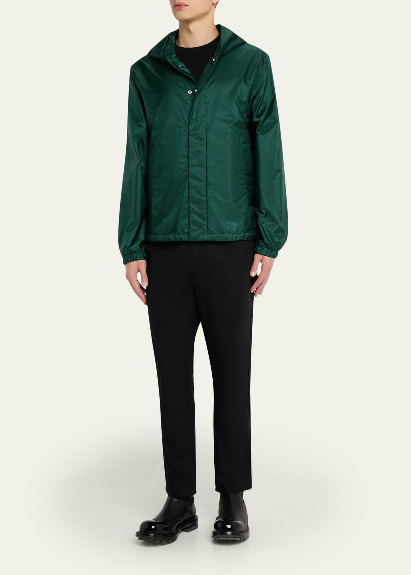 Moncler Men's Hooded Nylon Jacket - Bergdorf Goodman