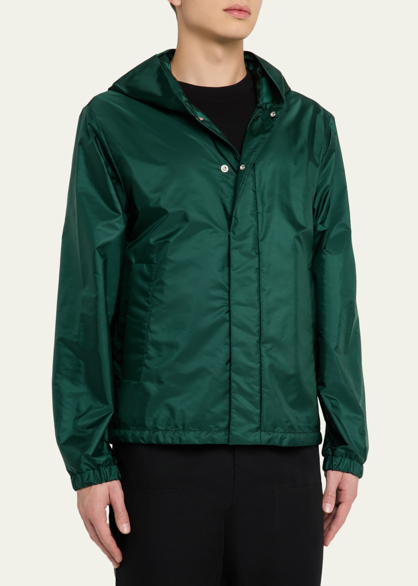 Moncler Men's Hooded Nylon Jacket - Bergdorf Goodman