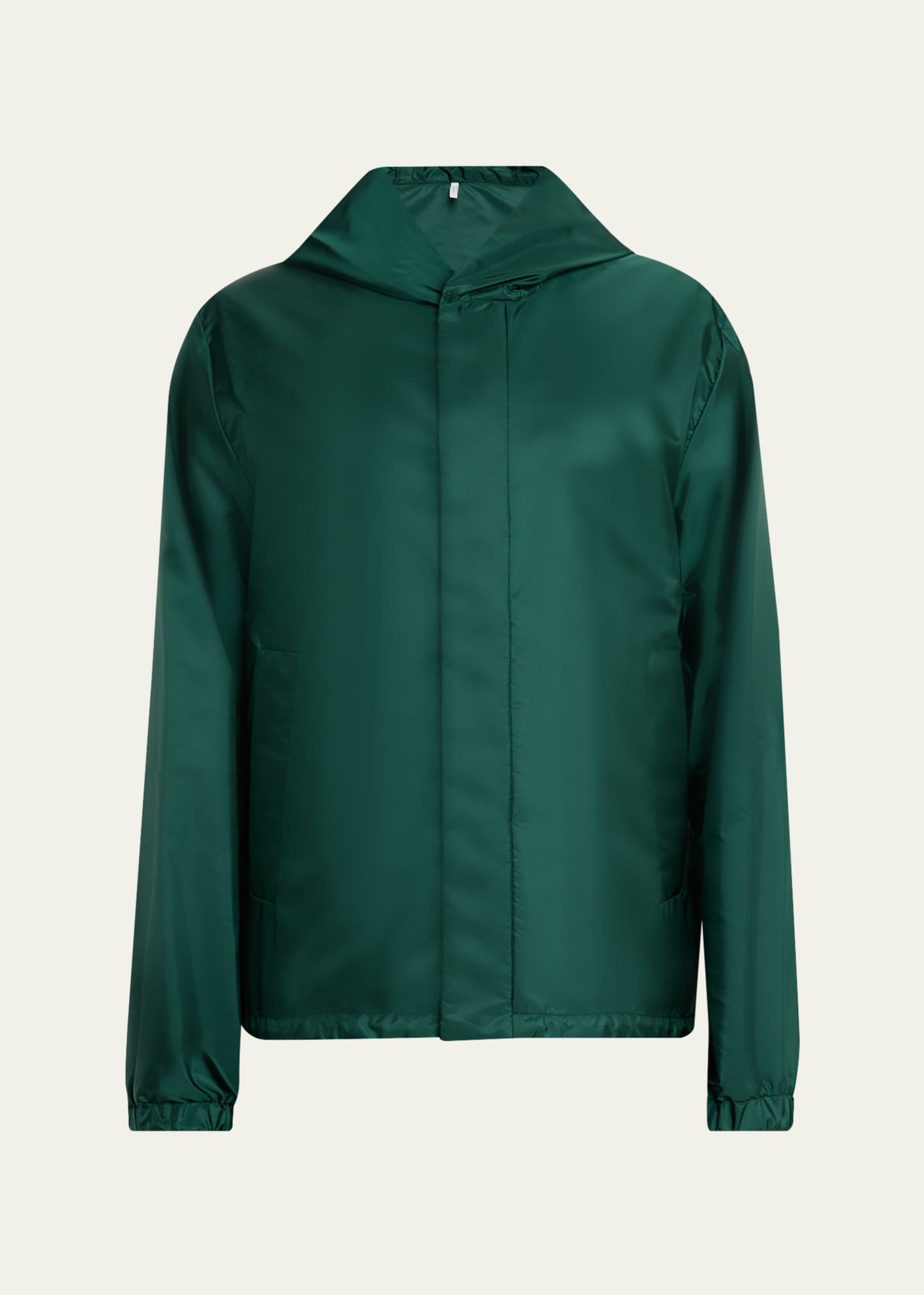 MONCLER ダークグリーン フード付きパーカー Moncler Men's Hooded Nylon Jacket - Bergdorf Goodman