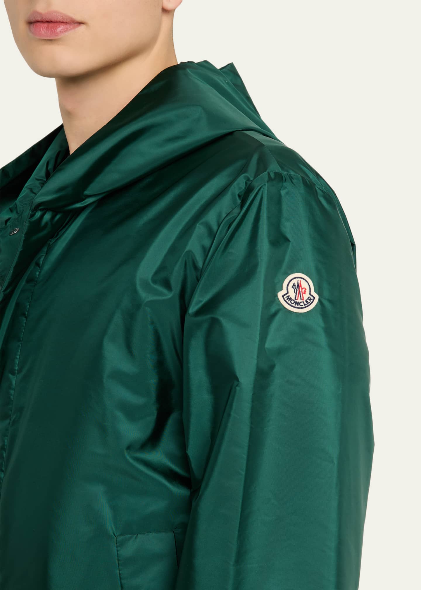Moncler Men's Hooded Nylon Jacket - Bergdorf Goodman