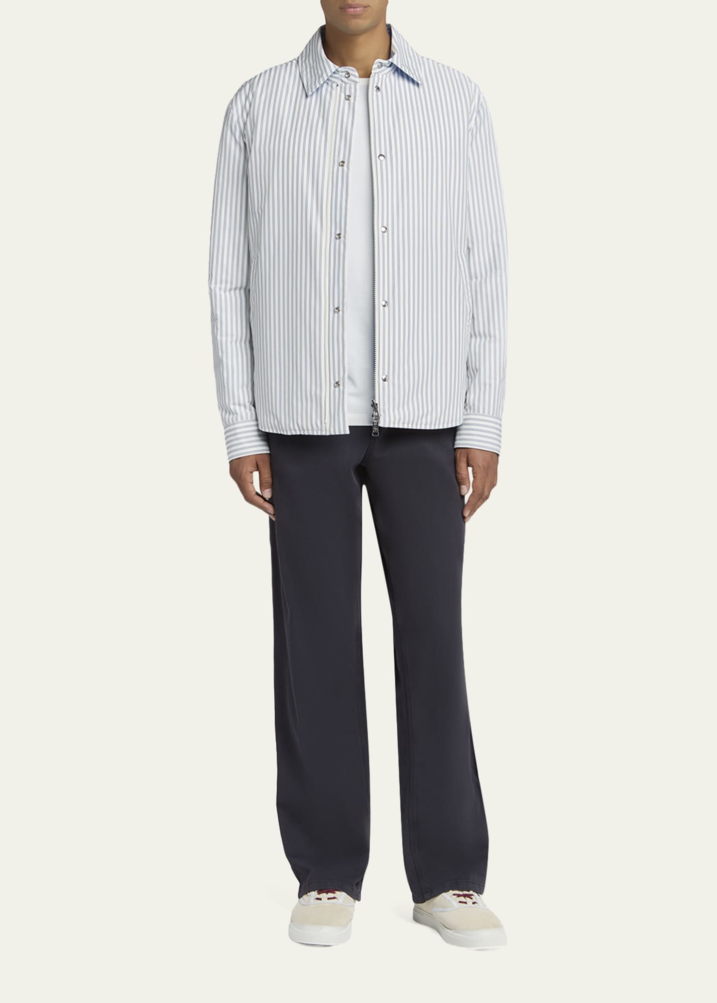 Moncler Men's Crescent Reversible Down Shirt Jacket - Bergdorf Goodman