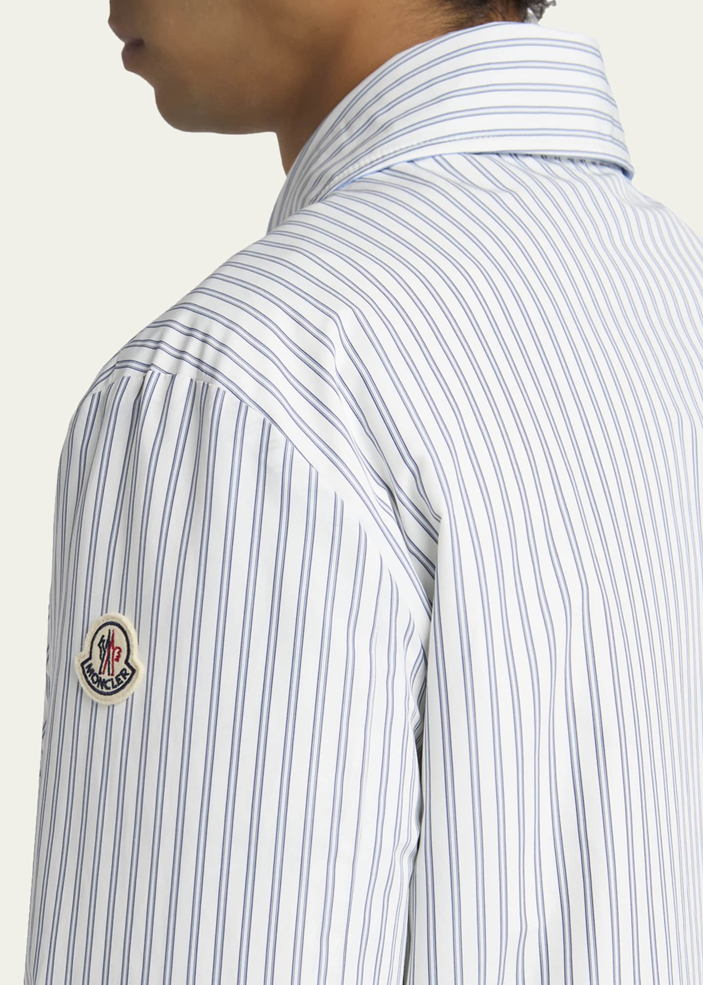 Moncler Men's Crescent Reversible Down Shirt Jacket - Bergdorf Goodman