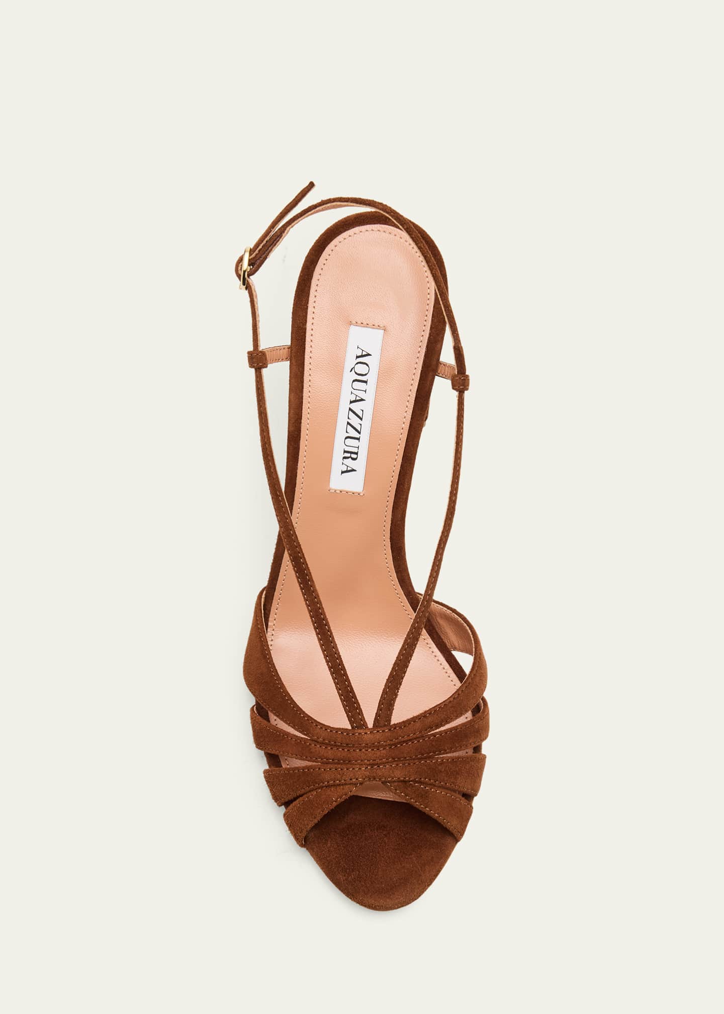 Aquazzura 85mm Aimee Suede Block-Heel Sandals - Bergdorf Goodman