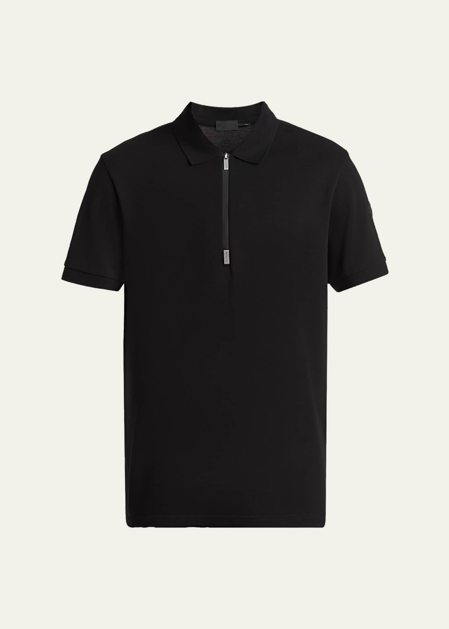 Moncler Men's Logo Cotton Piquet Half-Zip Polo Shirt - Bergdorf