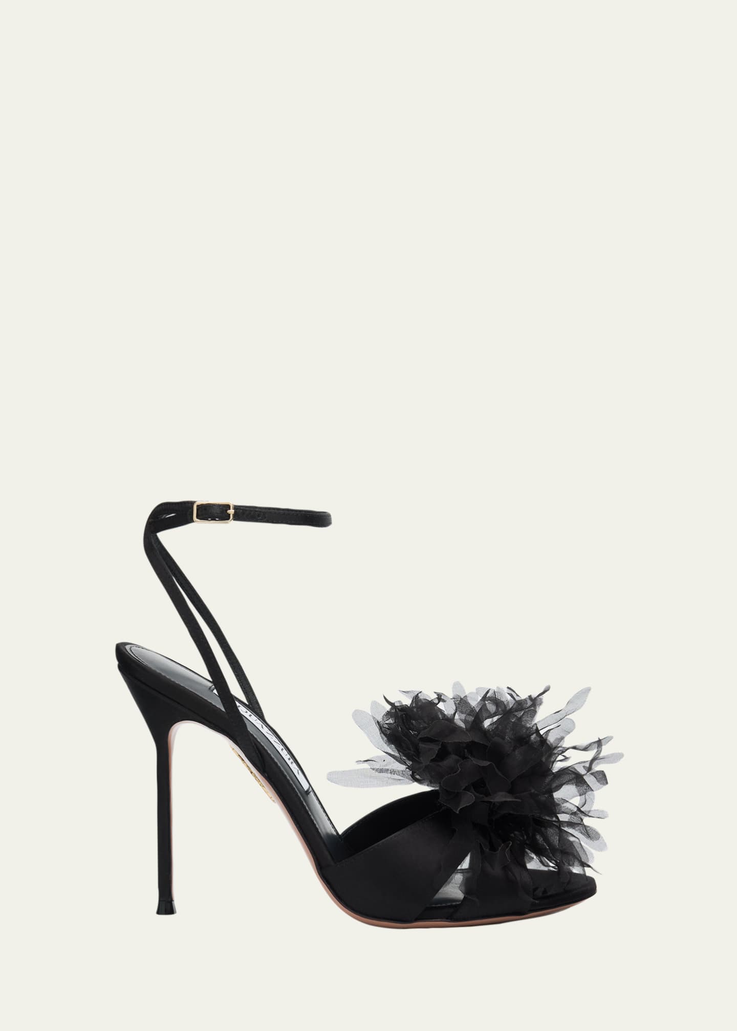Aquazzura 105mm Poeme Satin Sandals - Bergdorf Goodman