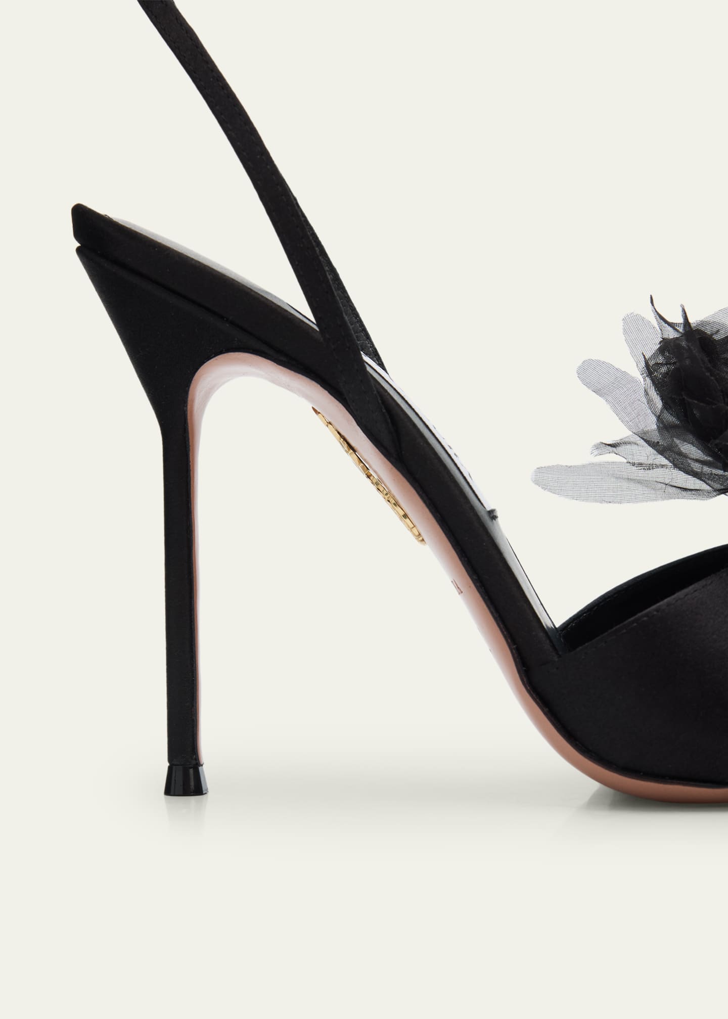 Aquazzura 105mm Poeme Satin Sandals - Bergdorf Goodman