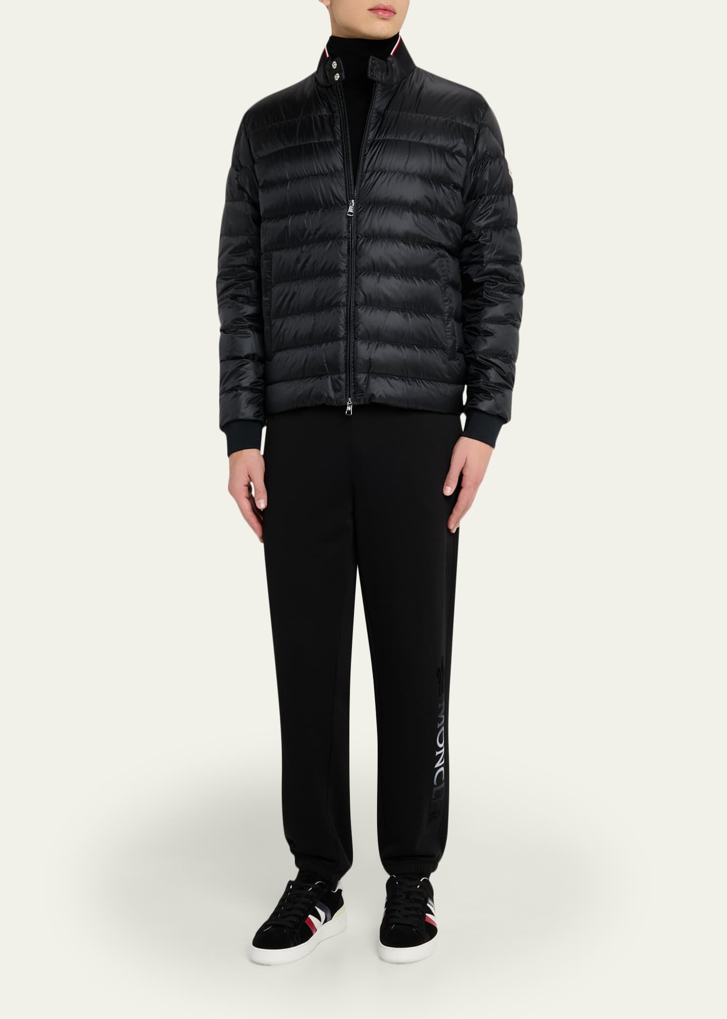 Moncler Men's Quilted Nylon Short Down Jacket - Bergdorf Goodman