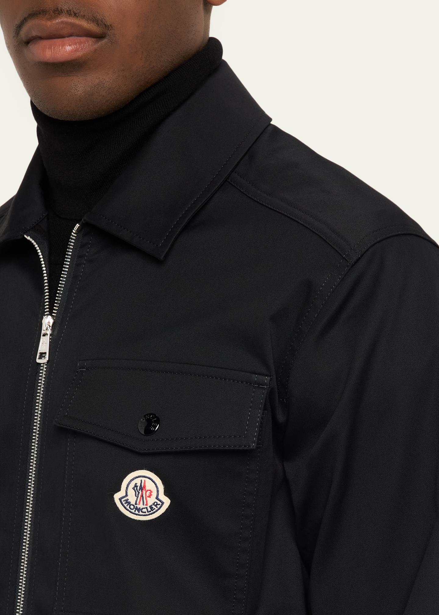 Moncler Men's Cotton-Blend Gabardine Shirt Jacket - Bergdorf Goodman