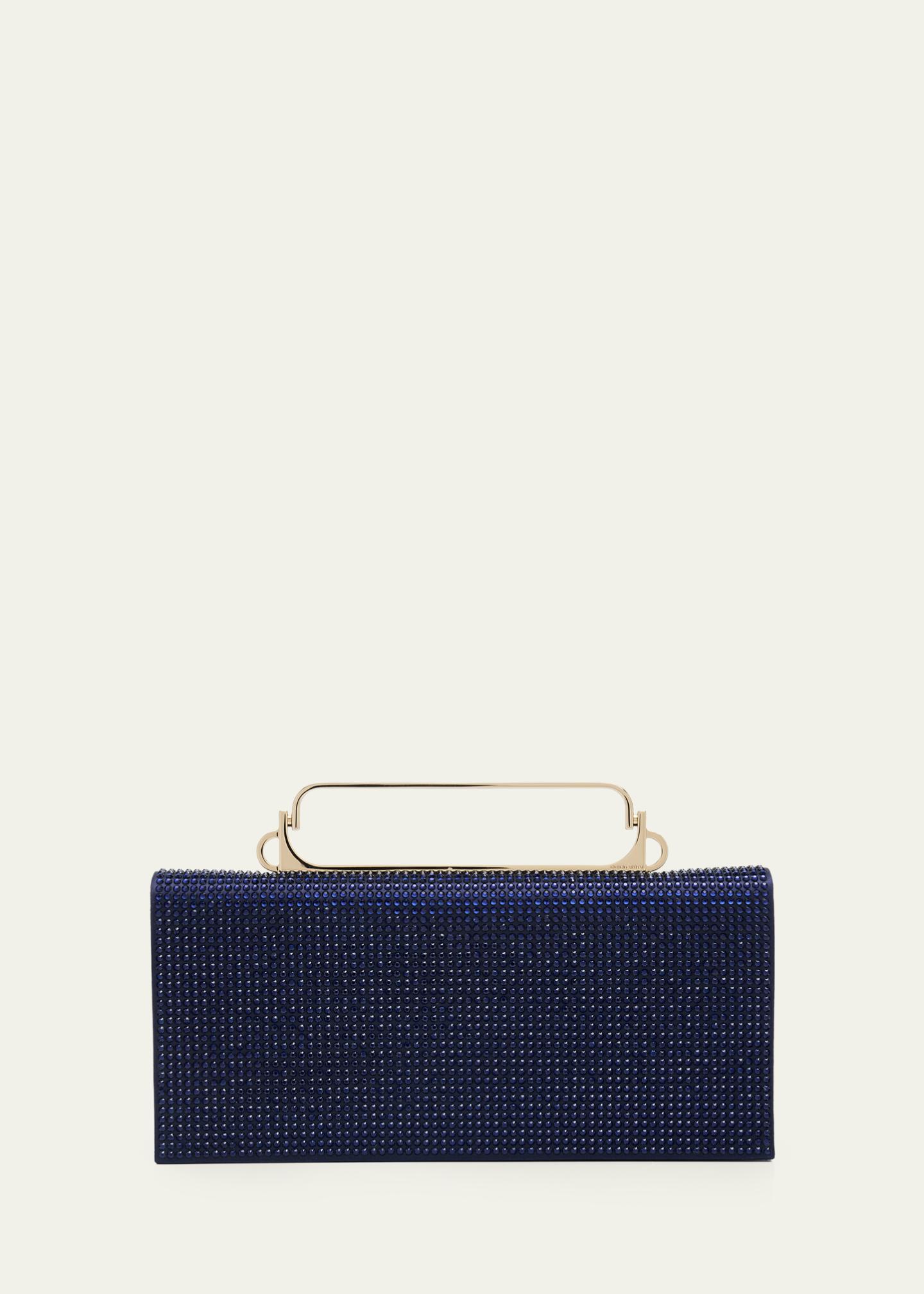 Giorgio Armani Crystal Avenue Rhinestone & Satin Clutch Bag