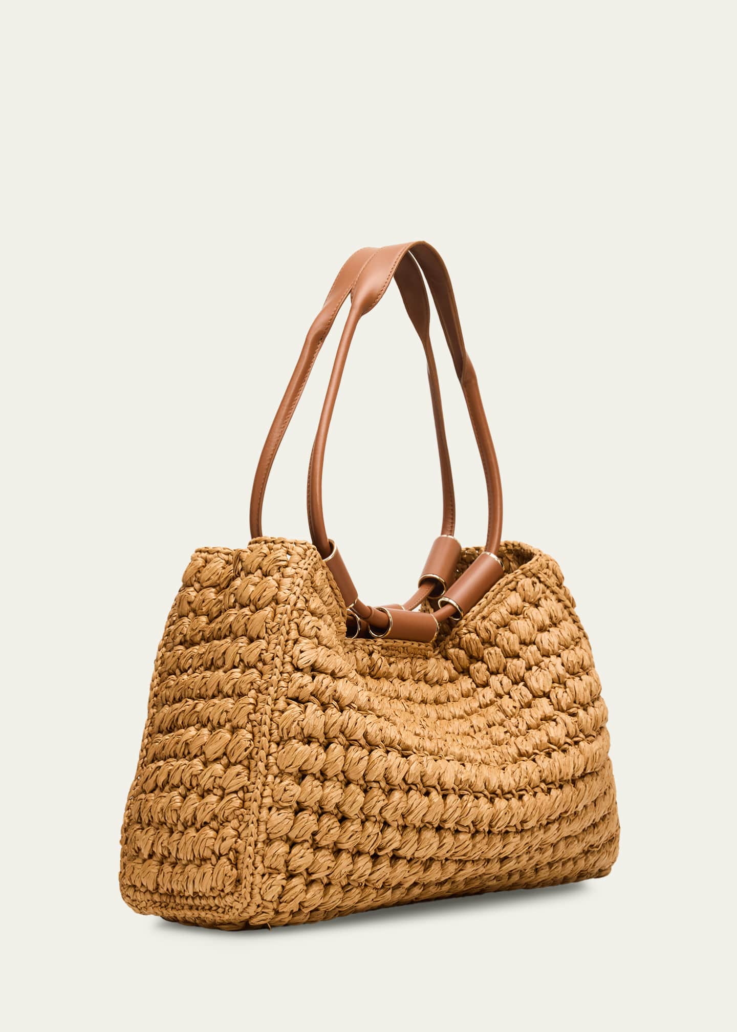 Giorgio Armani Medium Raffia Shopping Tote Bag - Bergdorf Goodman