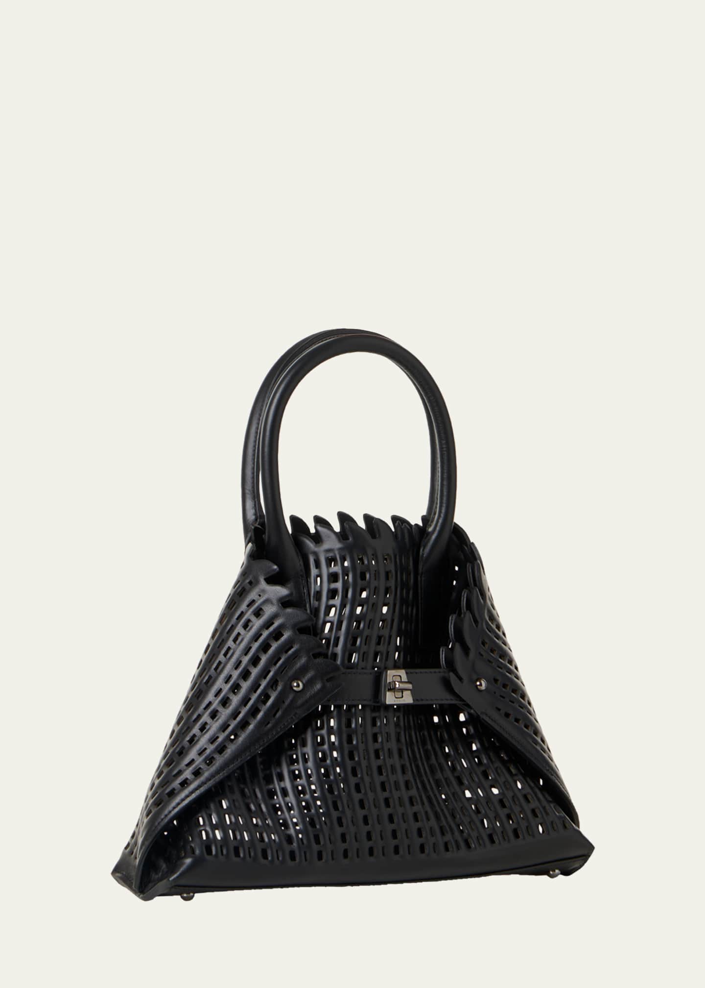 Akris Ai Little Cutout Leather Top-Handle Bag - Bergdorf Goodman