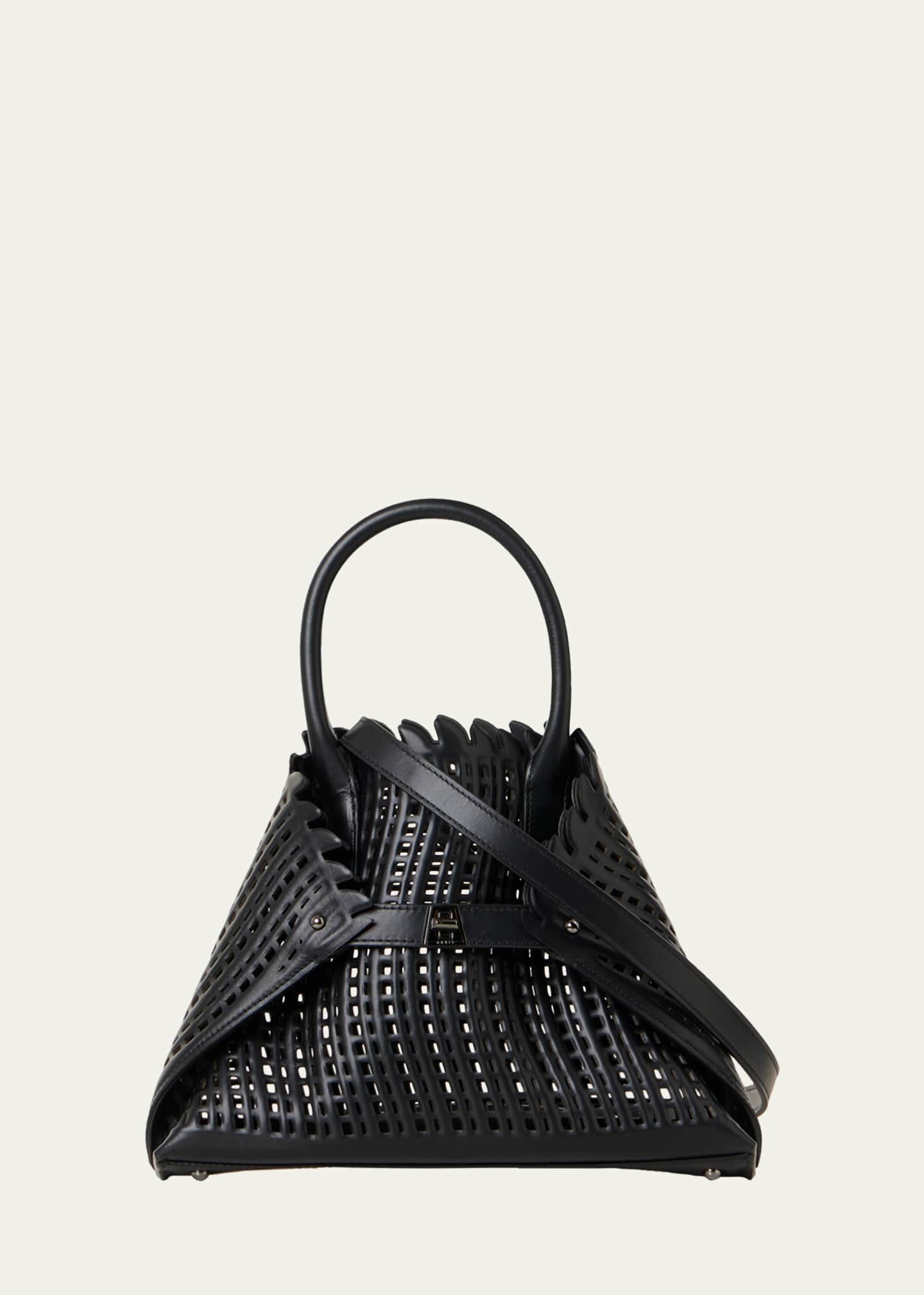 Akris Ai Little Cutout Leather Top-Handle Bag - Bergdorf Goodman