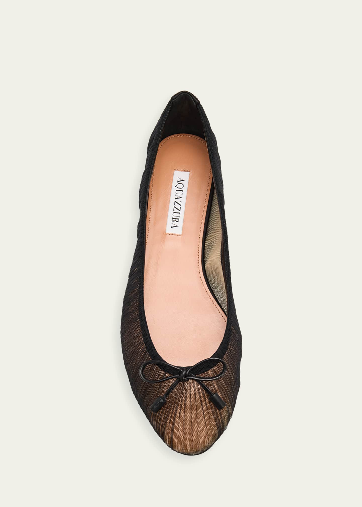 Aquazzura Voile Tulle Ballerina Flats - Bergdorf Goodman