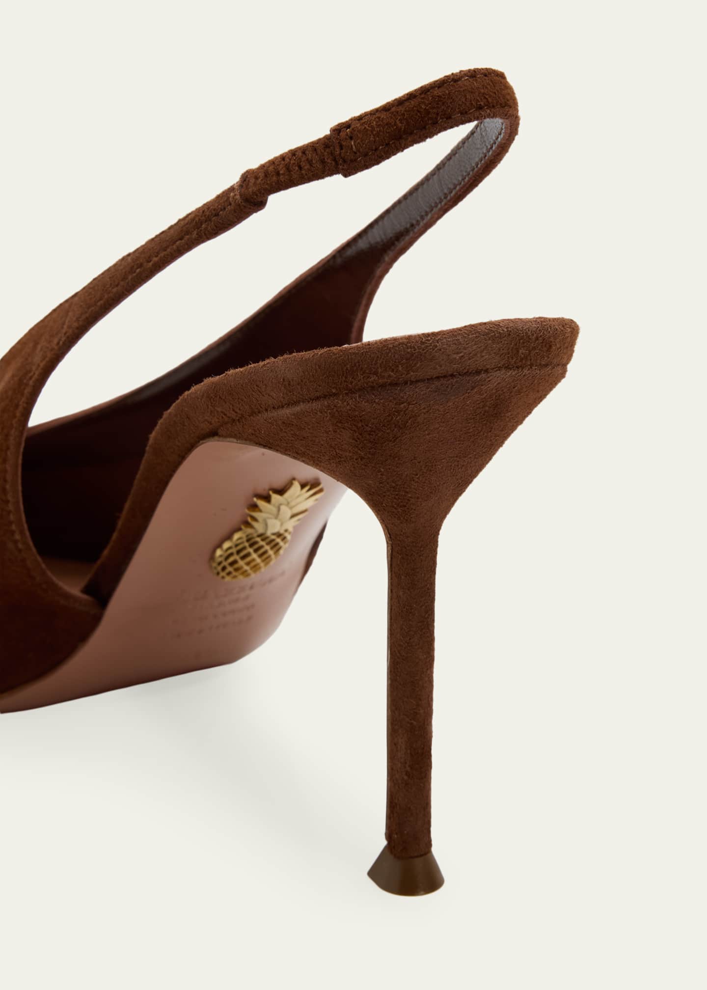 Aquazzura 85mm Voltaire Suede Slingback Pumps - Bergdorf Goodman