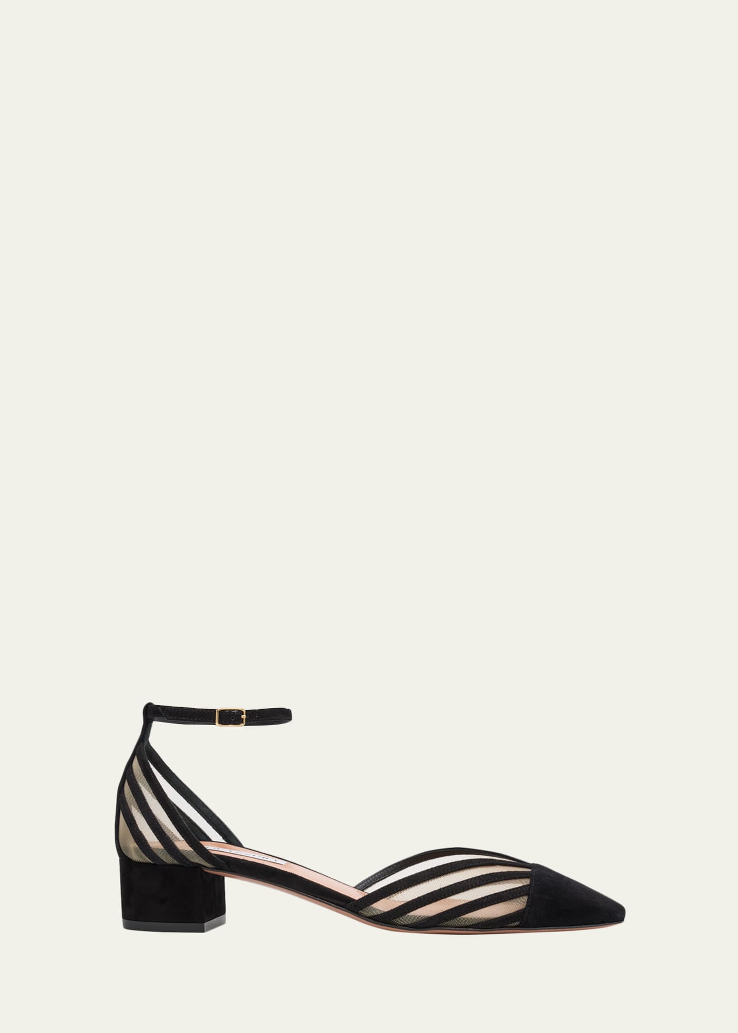 Aquazzura 35mm Alana Suede Ankle-Strap Pumps - Bergdorf Goodman