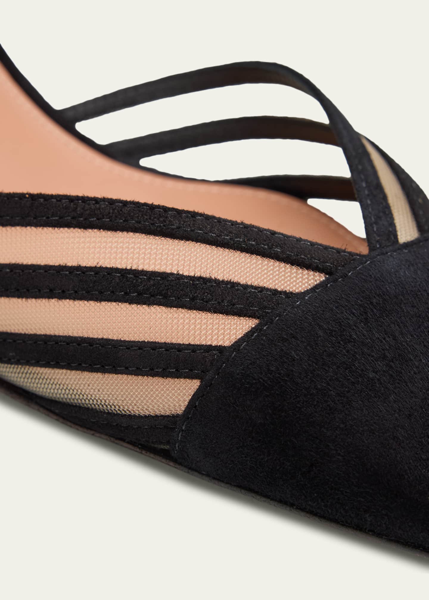 Aquazzura 35mm Alana Suede Ankle-Strap Pumps - Bergdorf Goodman