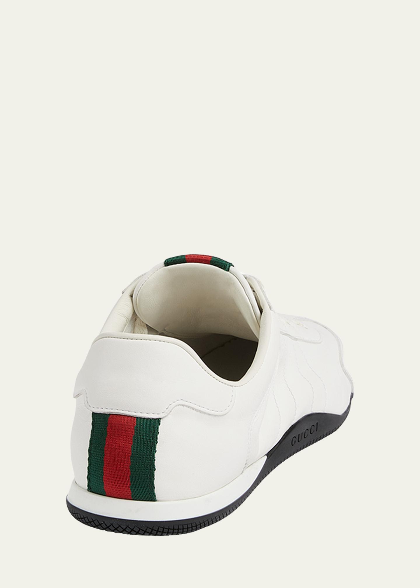 Gucci Men's Shift Leather Low-Top Sneakers - Bergdorf Goodman