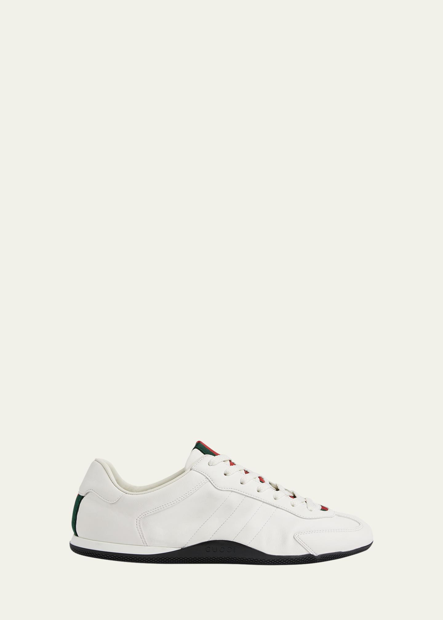 靴 GUCCI Gucci Men's Shift Leather Low-Top Sneakers - Bergdorf Goodman