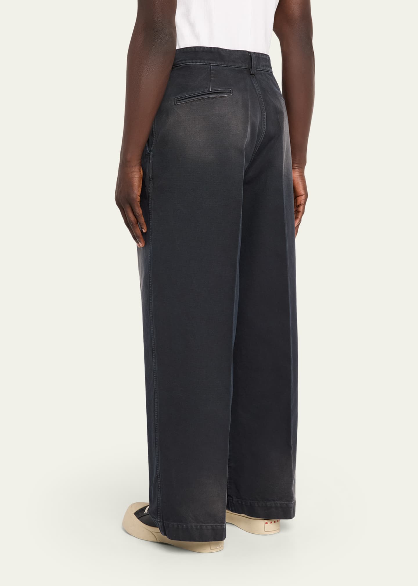 Marni Men's Faded Denim Wide-Leg Pants - Bergdorf Goodman