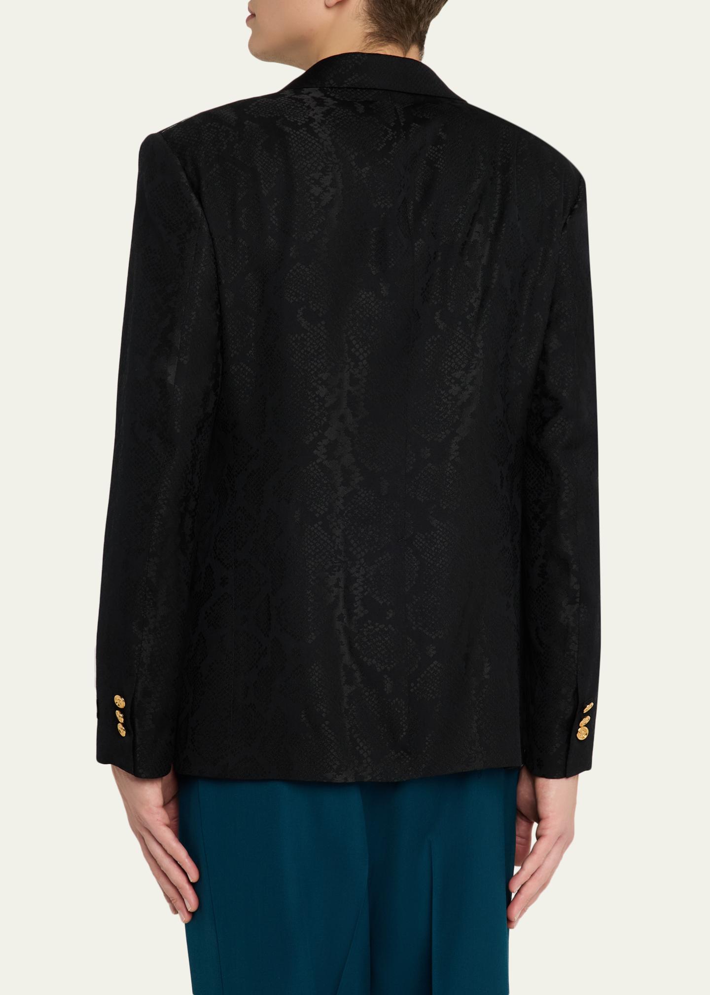 Versace Men's Python-Jacquard Wool-Blend Blazer - Bergdorf Goodman