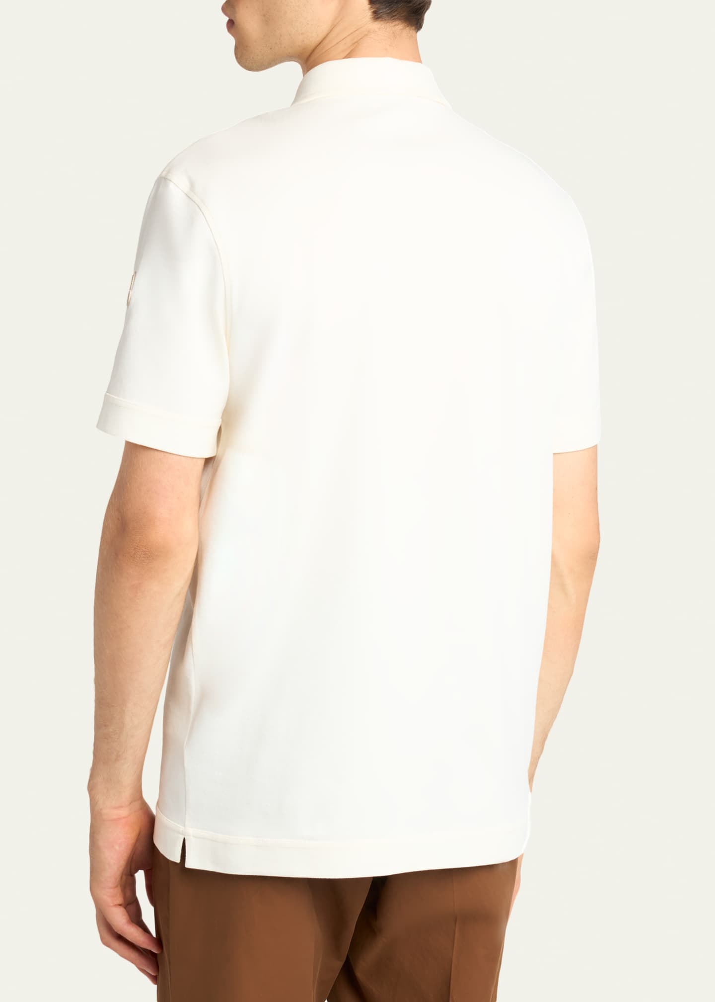 Moncler Men's Short-Sleeve Cotton Pique Polo Shirt - Bergdorf Goodman