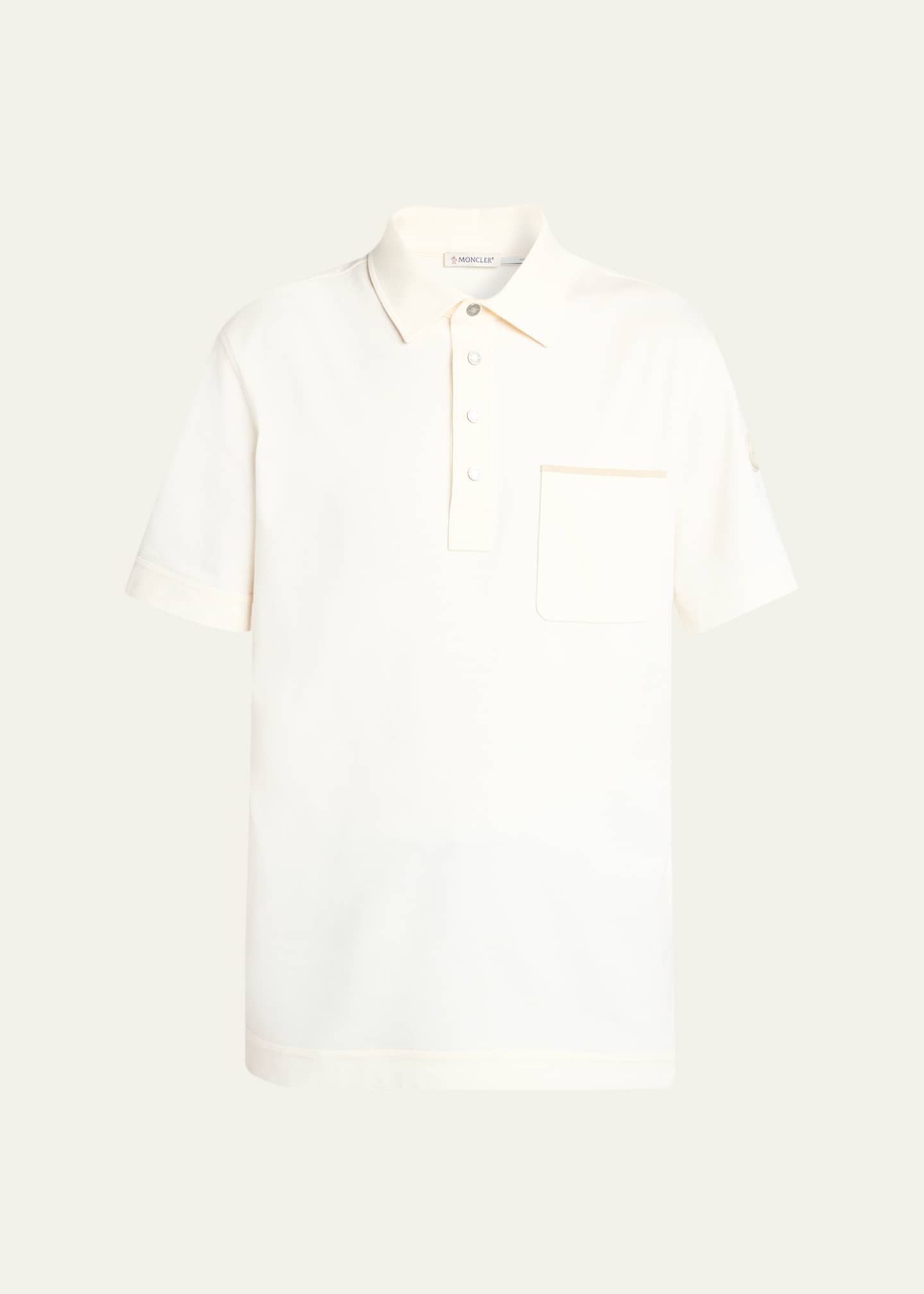 Moncler Men's Short-Sleeve Cotton Pique Polo Shirt - Bergdorf Goodman
