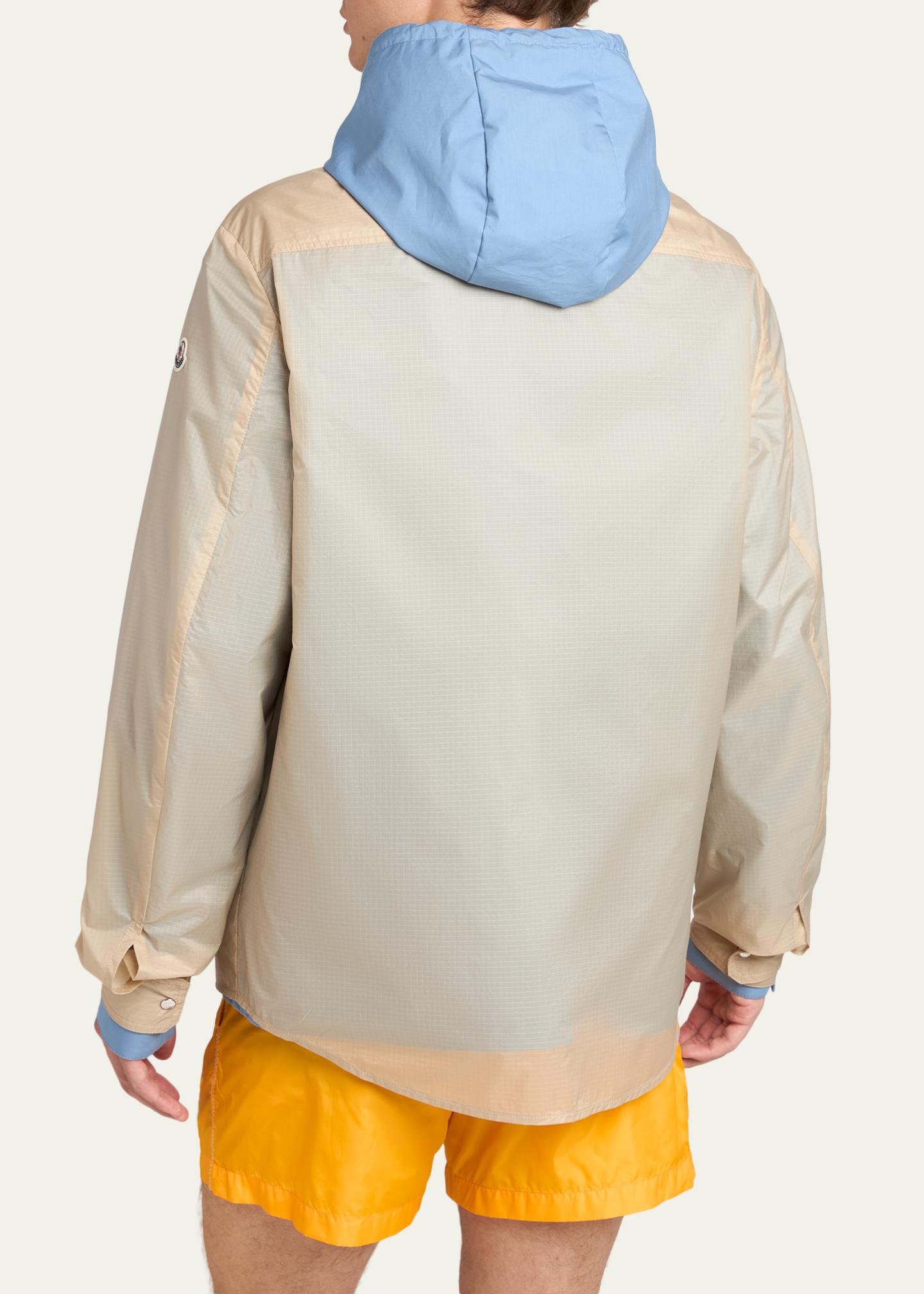 Moncler Men's Nylon Snap-Front Shirt Jacket - Bergdorf Goodman