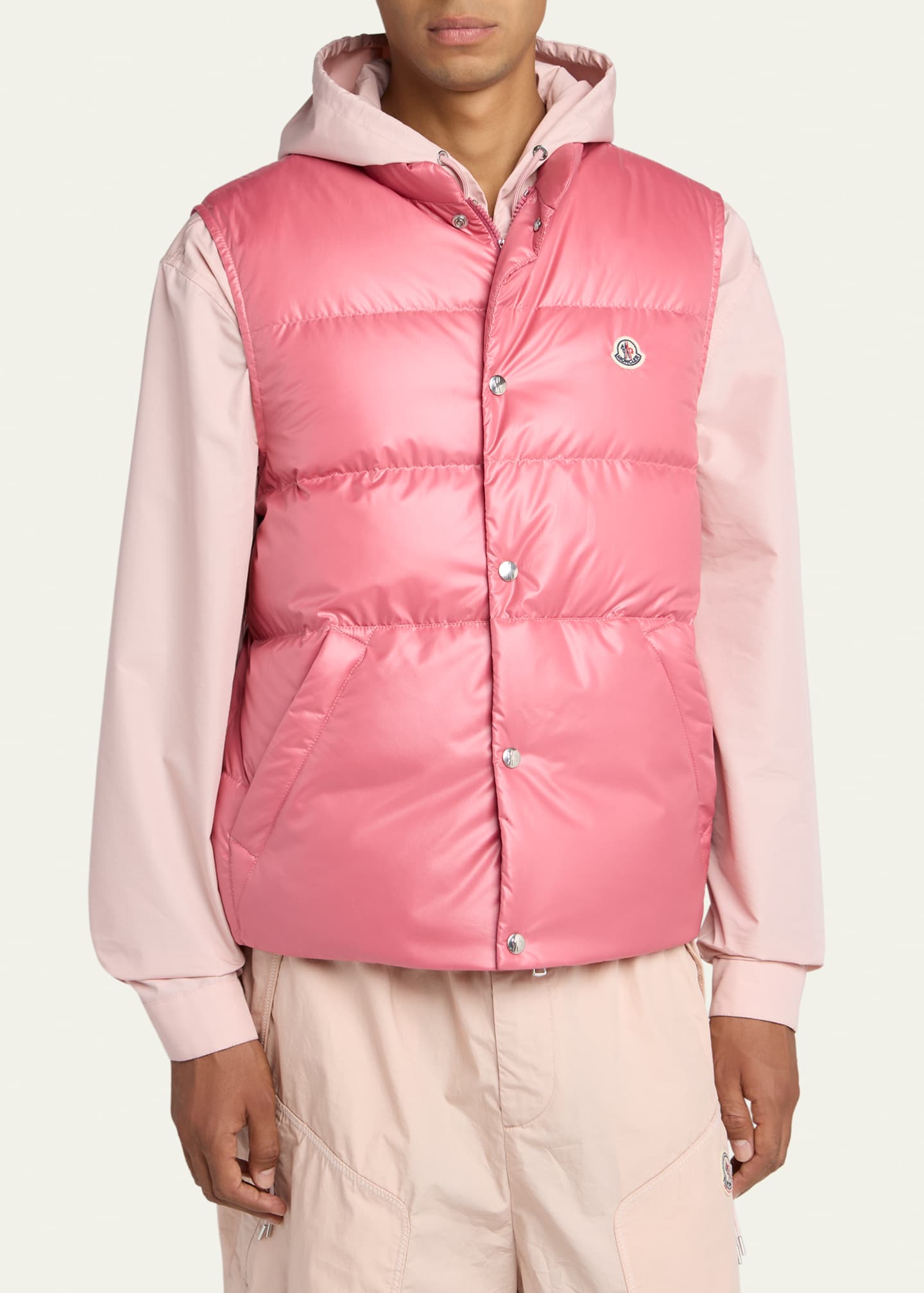 Moncler Men's Restigo Snap-Front Quilted Vest - Bergdorf Goodman