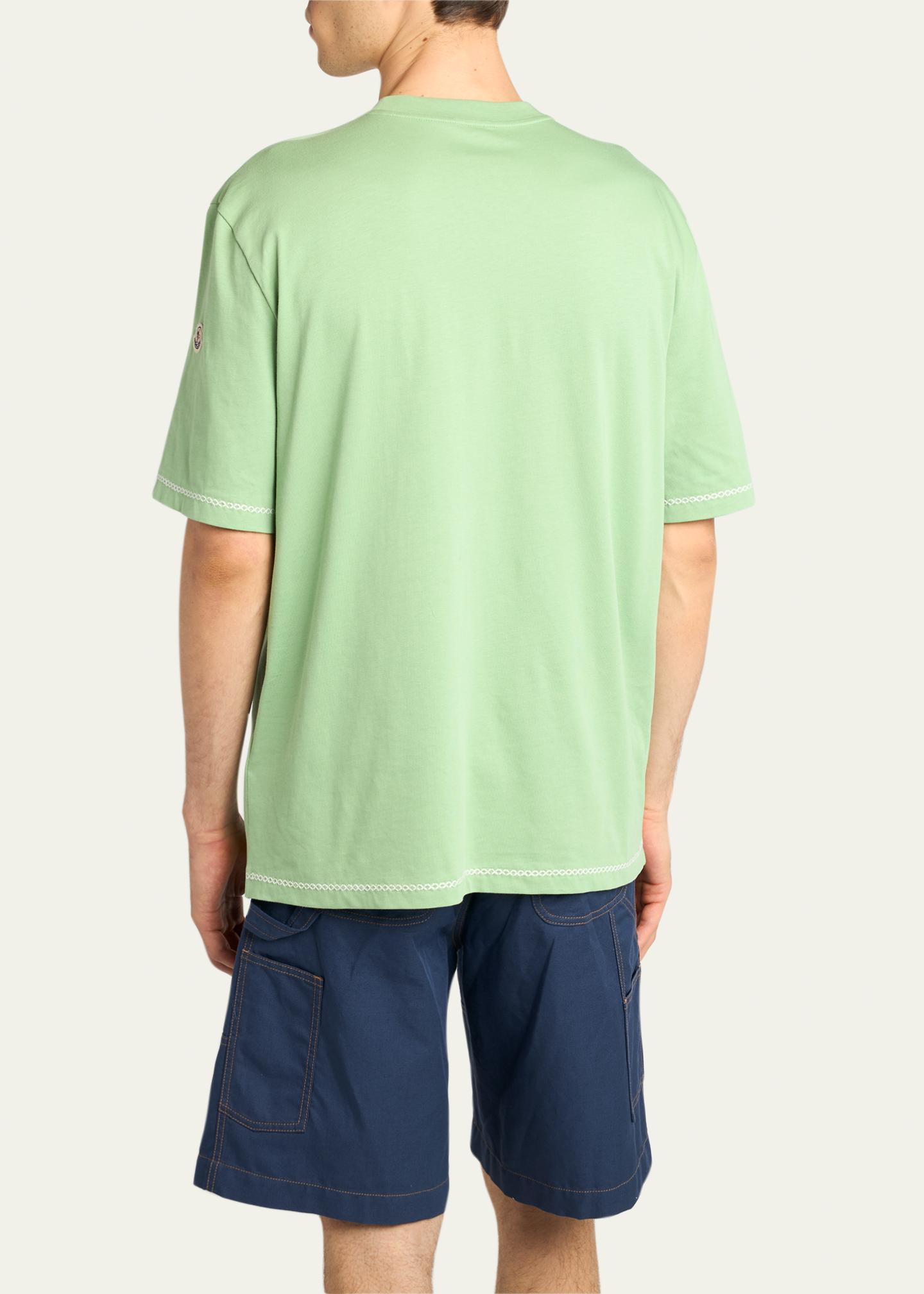 MONCLER ミントグリーン Tシャツ Moncler Men's Anchor Cotton Pocket T-Shirt - Bergdorf Goodman