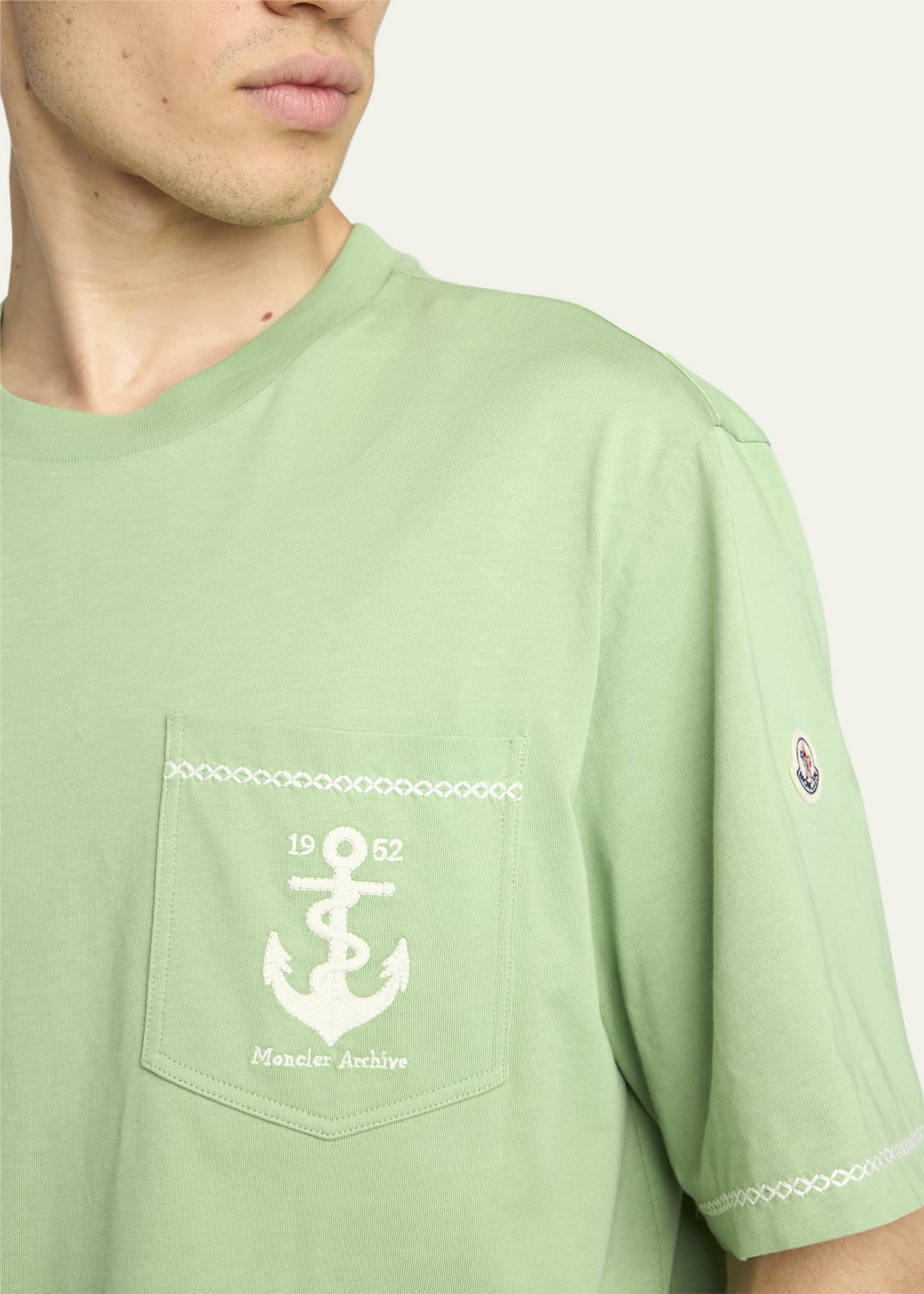 Moncler Men's Anchor Cotton Pocket T-Shirt - Bergdorf Goodman